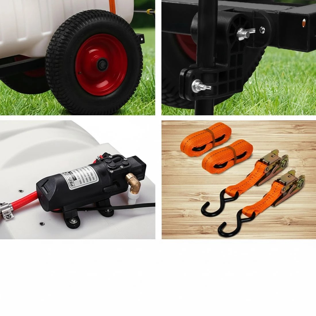 3 Giantz Weed Sprayer 100L Trailer 1.5M Boom Garden Spray - White, 3 of 9