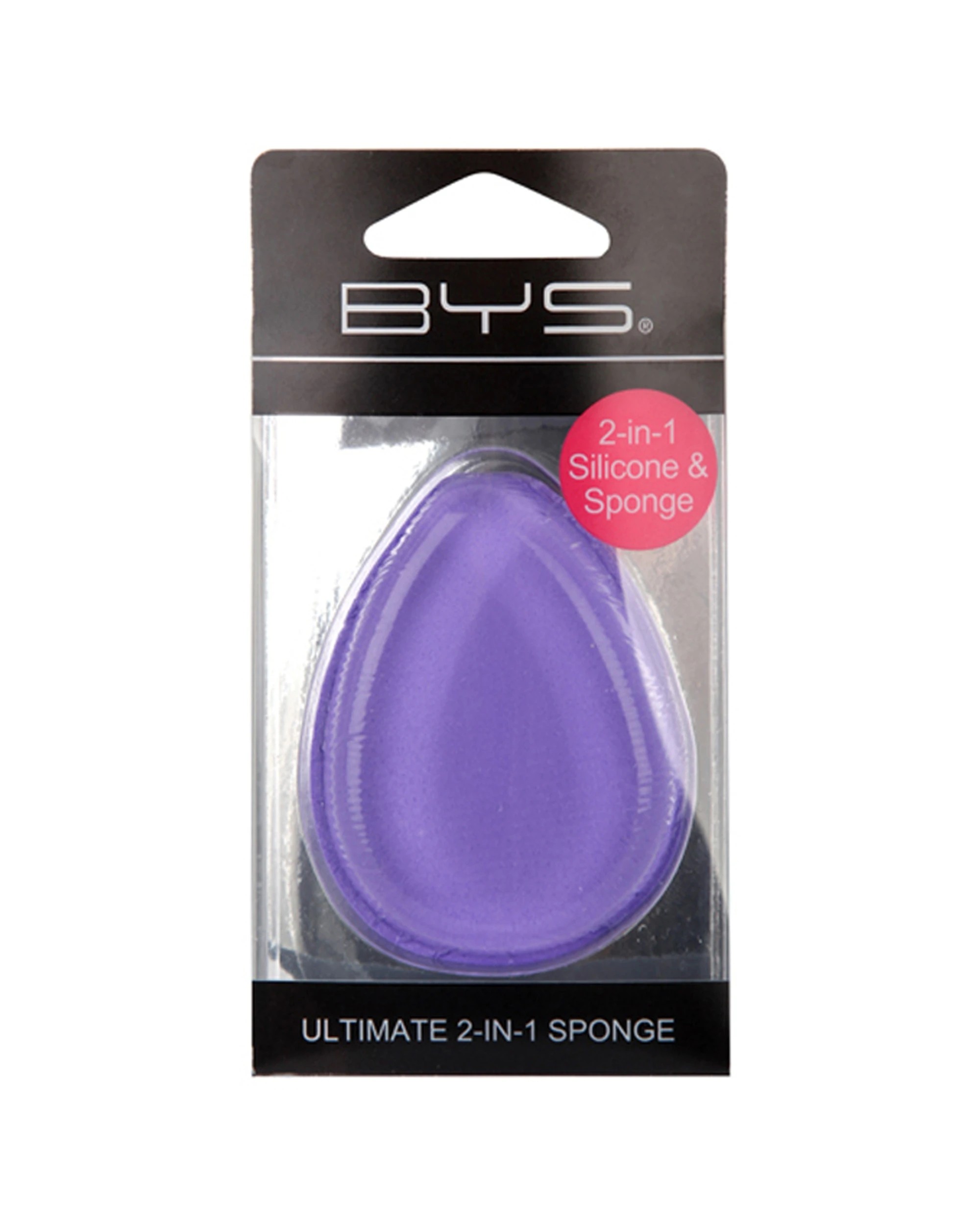 1 BYS Ultimate 2-in-1 Silicone Sponge Teardrop Blender Seamless Makeup Accessory - Purple, 1 of 1