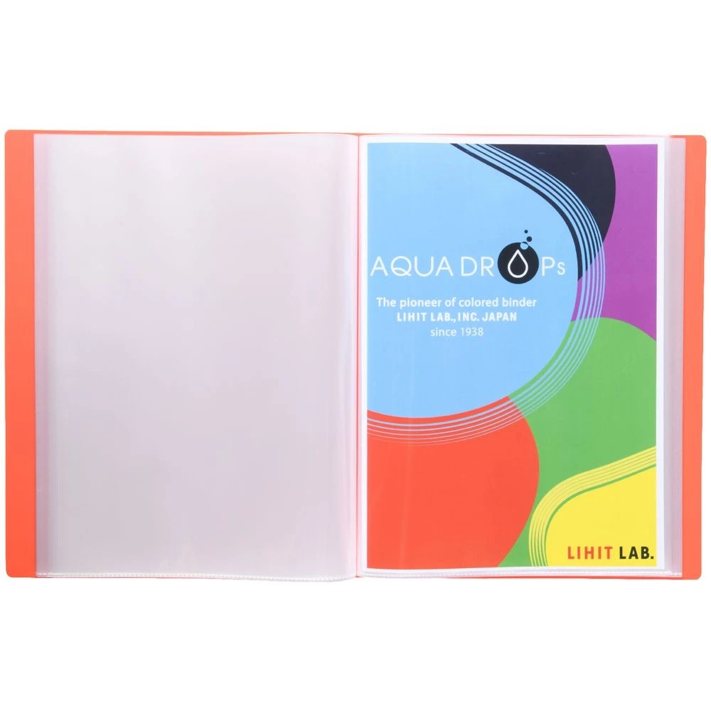 4 Aqua Drops Display Book Fixed 40 Pockets Vivid Red, 4 of 4