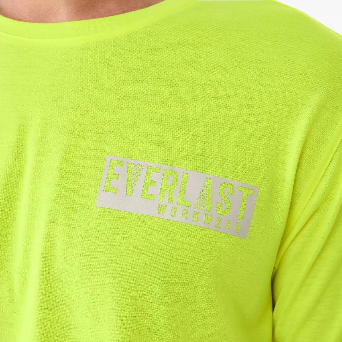 5 Everlast Mens Workwear Hi-Visibility T-shirt FLURO YELLOW, 5 of 7