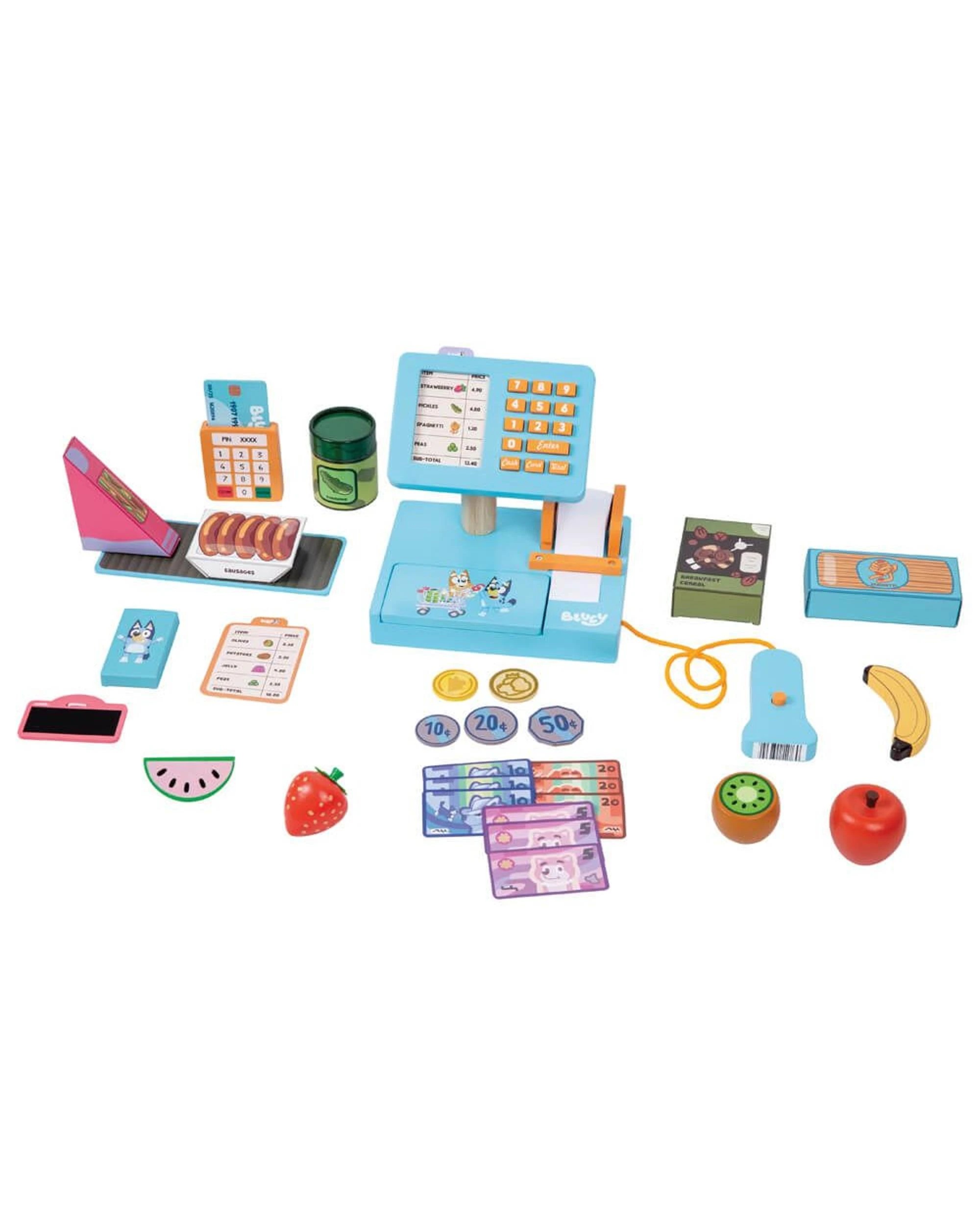 5 Bluey Wooden Cash Register Playset, 5 of 7