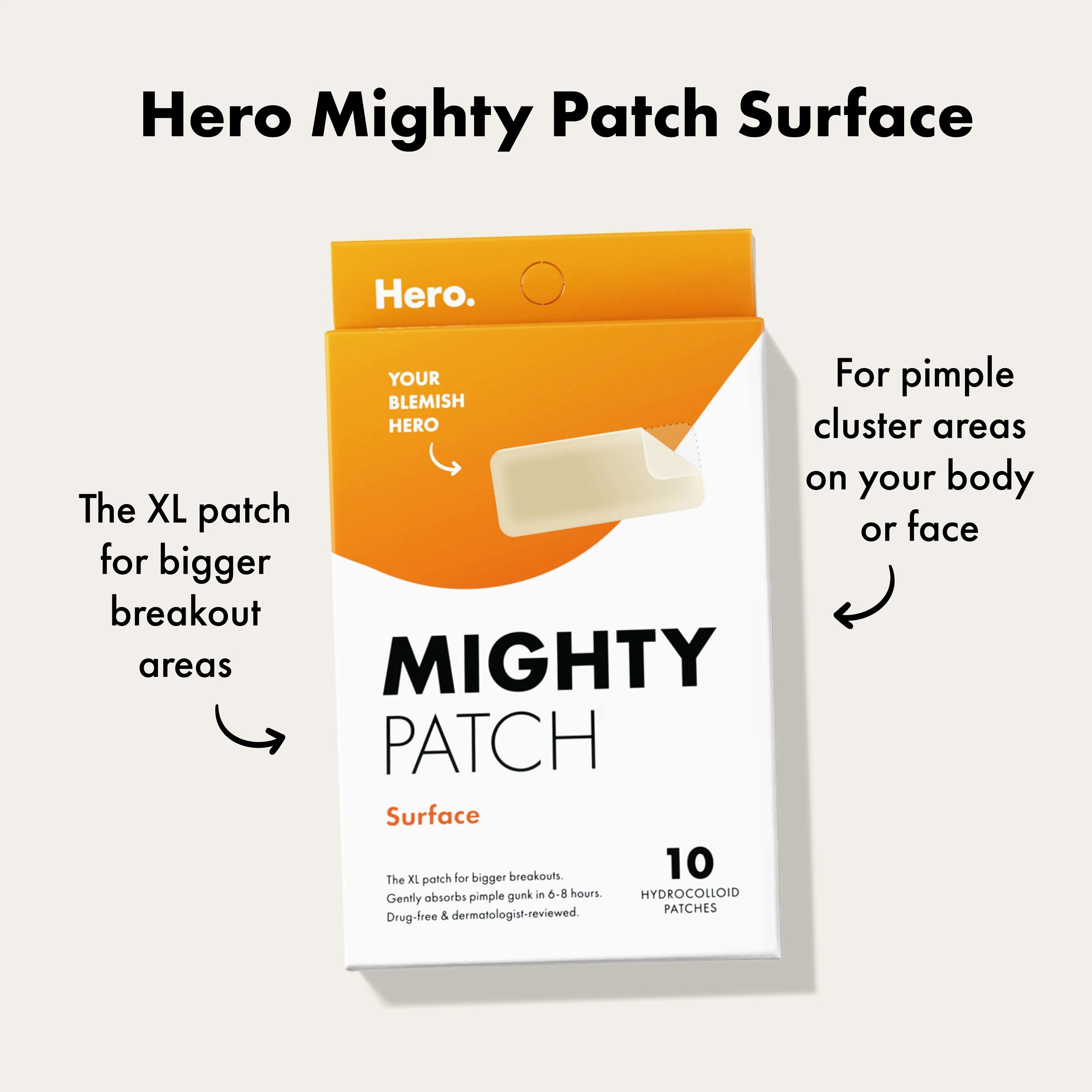 7 Hero 10 Pack Mighty Patch Surface Pimple Patches - Hydrocolloid, 7 of 10