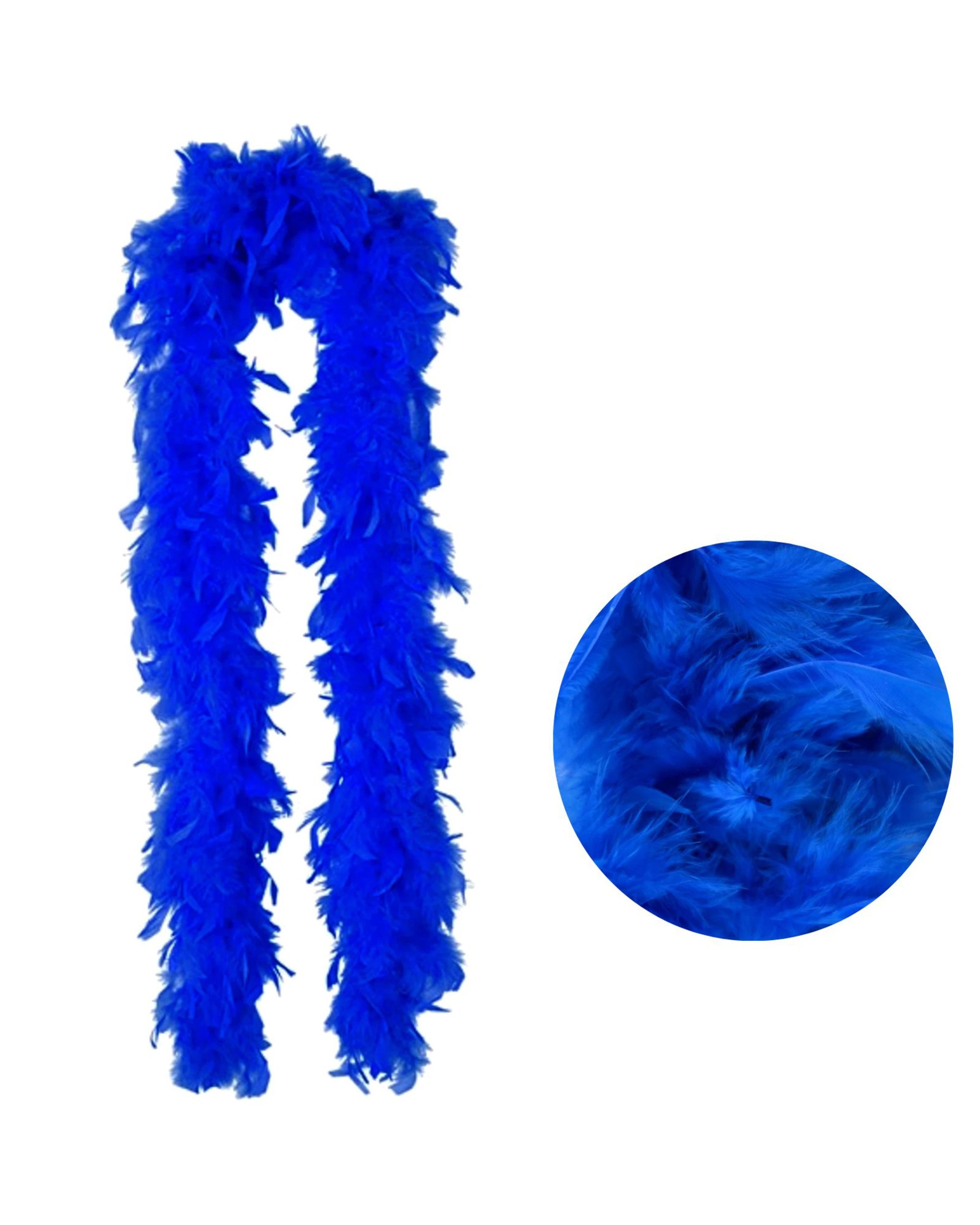 1 Party Planet Feather Boa - Blue, 1 of 2