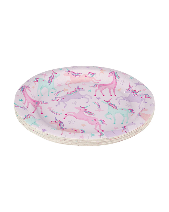 16 Piece Unicorn Paper Plates
