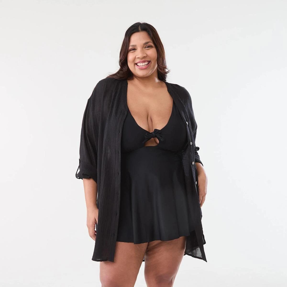 2 Curve Beach Kaftan BLACK, 2 of 9