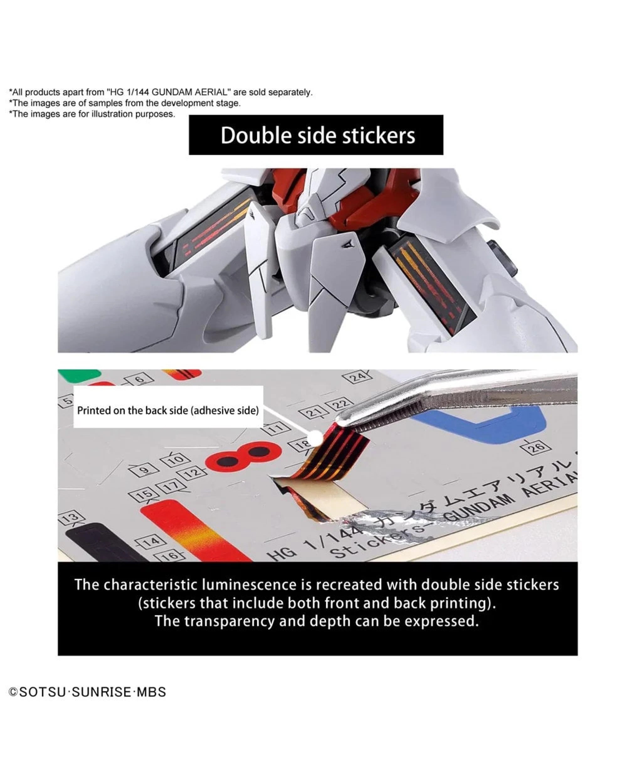 10 Bandai Gundam HG Gundam Aerial 1/144 Model Kit, 10 of 10