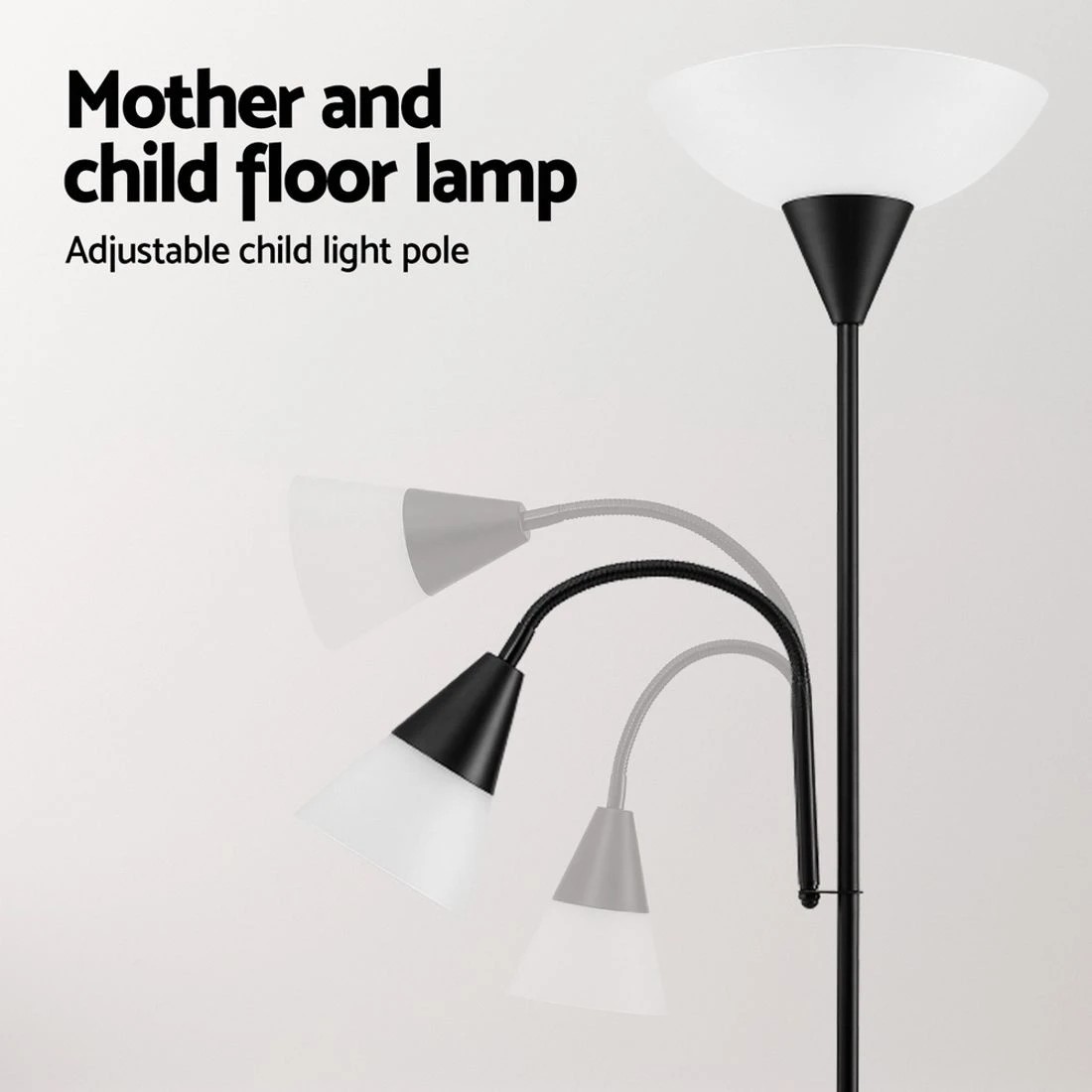 5 Artiss Floor Lamp Mother And Child Modern Home Living Room Office Reading
 - Black, 5 of 5