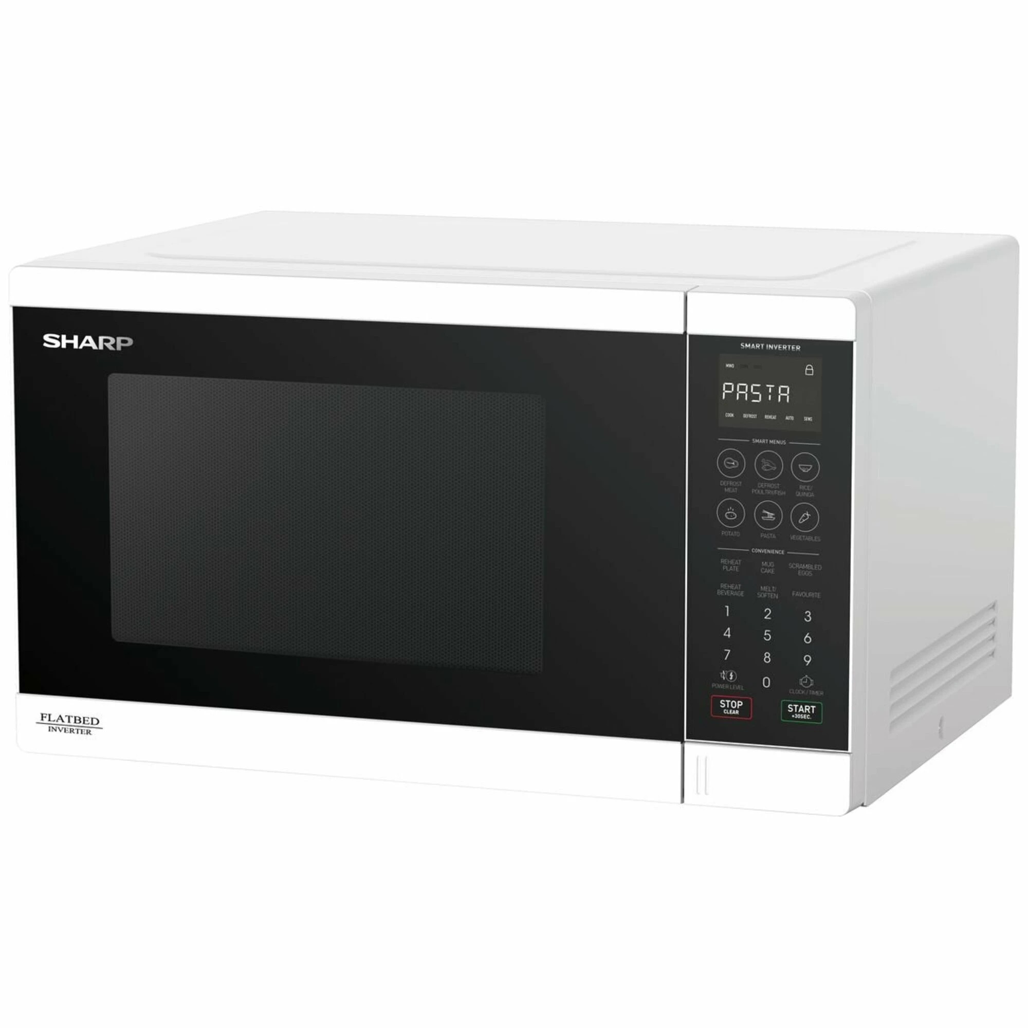 2 Sharp Flatbed 1200W Microwave White, 2 of 4