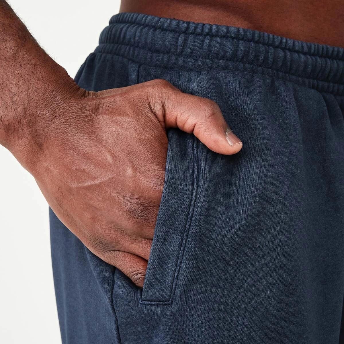 5 Active Mens Washed Terry Shorts Shade Navy, 5 of 7