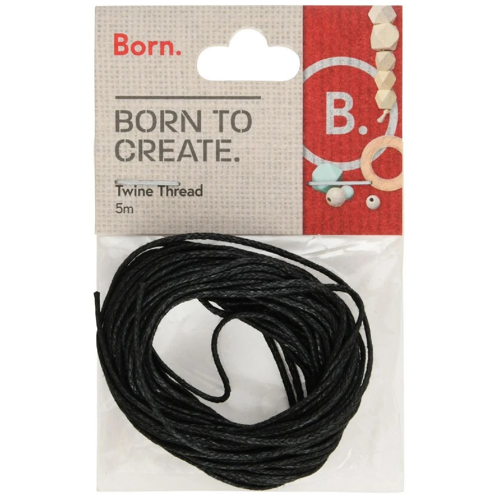 1 Born Twine Thread 5m Black, 1 of 2