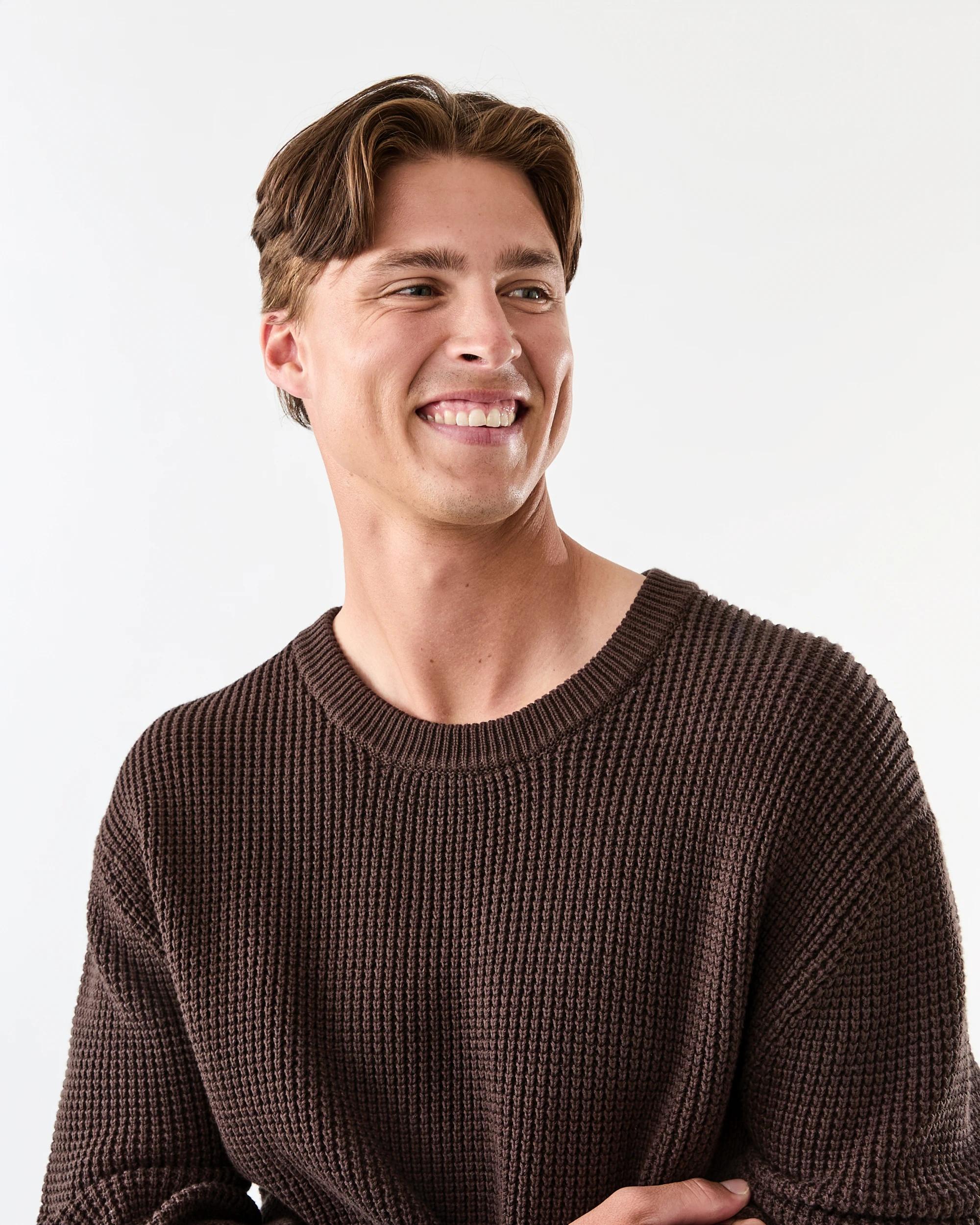 2 Waffle Knit Jumper Brn Mulch, 2 of 6