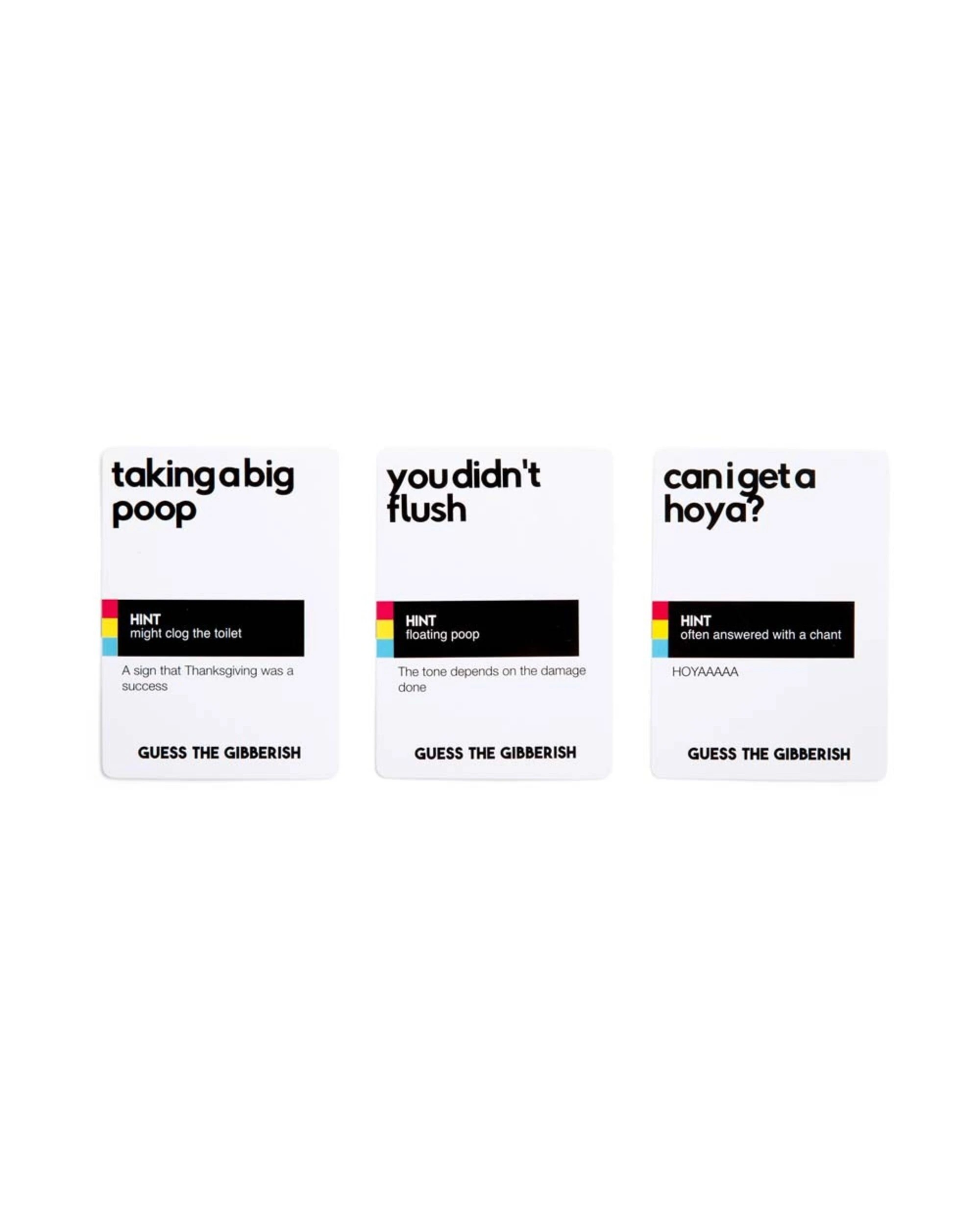 5 Guess The Gibberish Card Game, 5 of 5