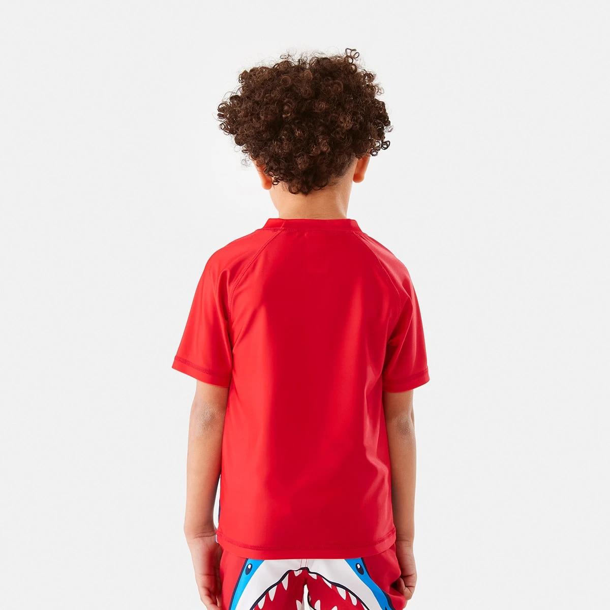2 Printed Short Sleeve Rash Vest Flme Shark, 2 of 8