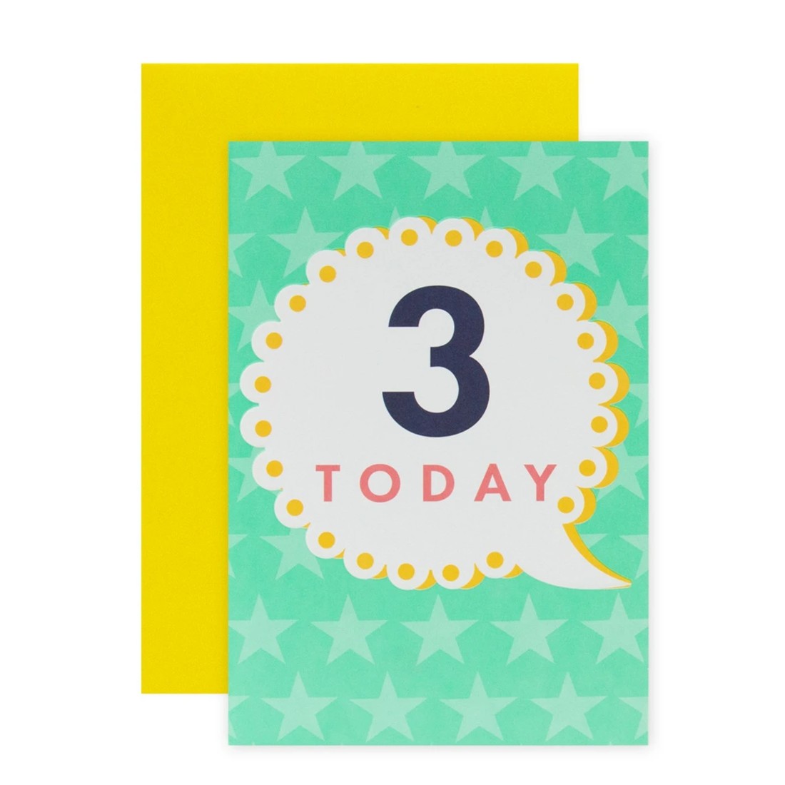 1 Connections from Hallmark 3rd Birthday Card - Colourful Speech Bubble, 1 of 3