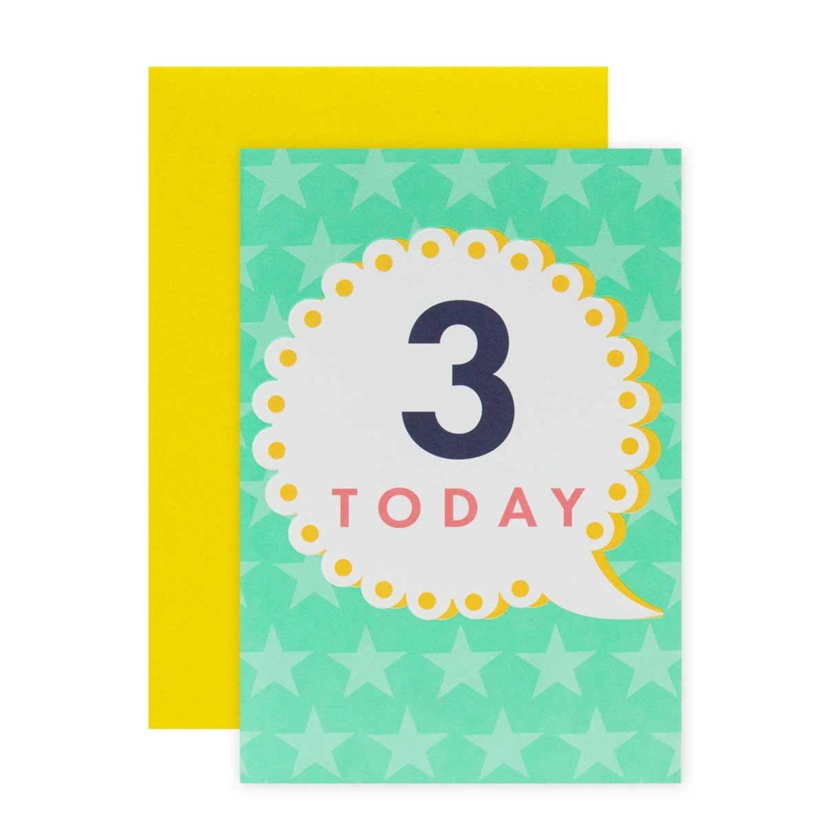 1 Connections from Hallmark 3rd Birthday Card - Colourful Speech Bubble, 1 of 3