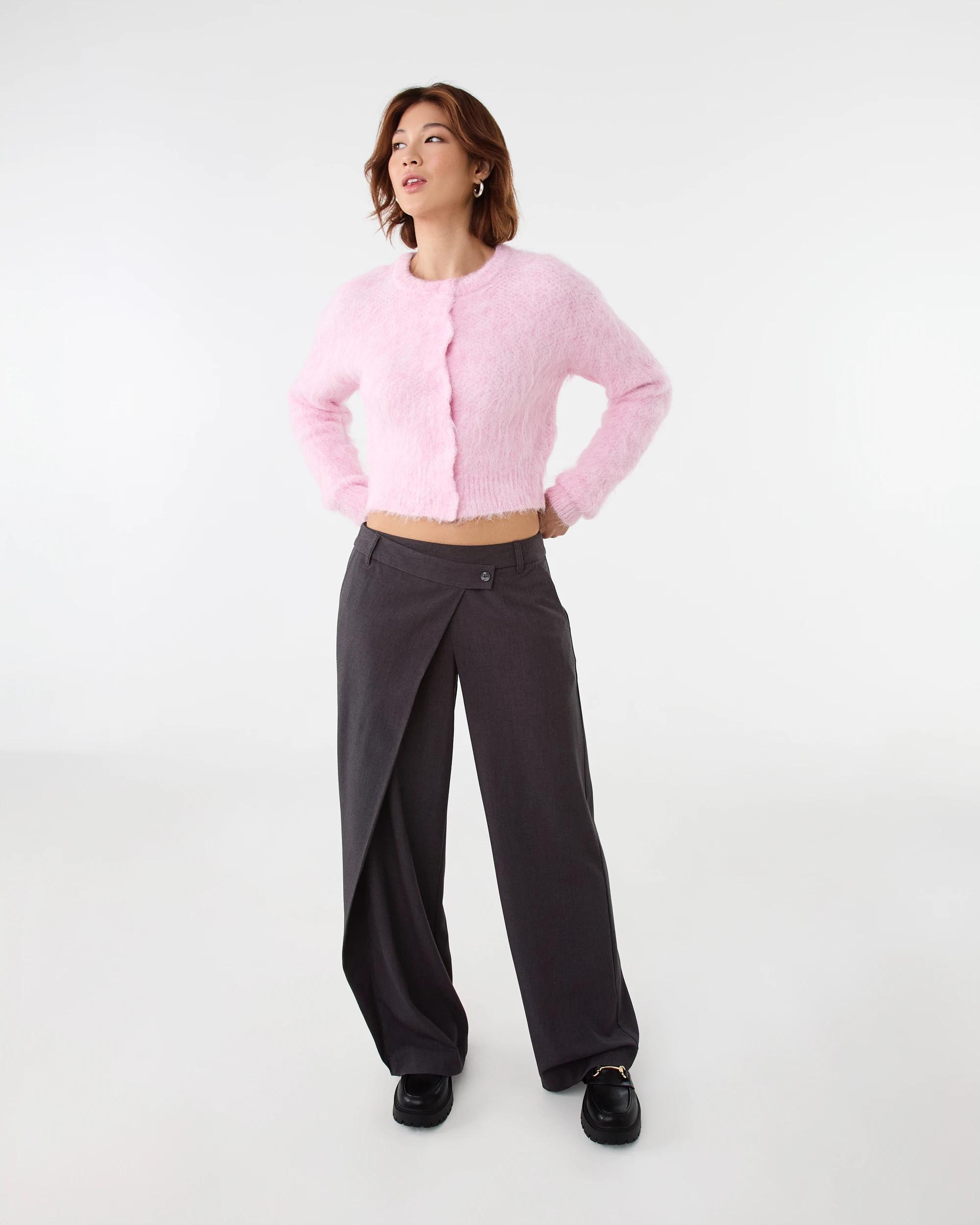 2 Fluffy Knit Cardigan Bllet Pink, 2 of 6