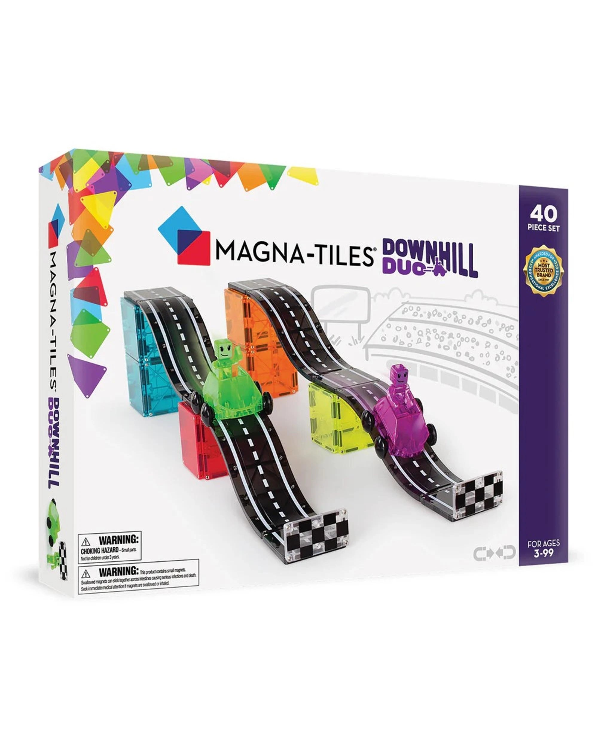 1 MAGNA-TILES Downhill Duo 40 Piece Magnetic Construction Set, 1 of 6