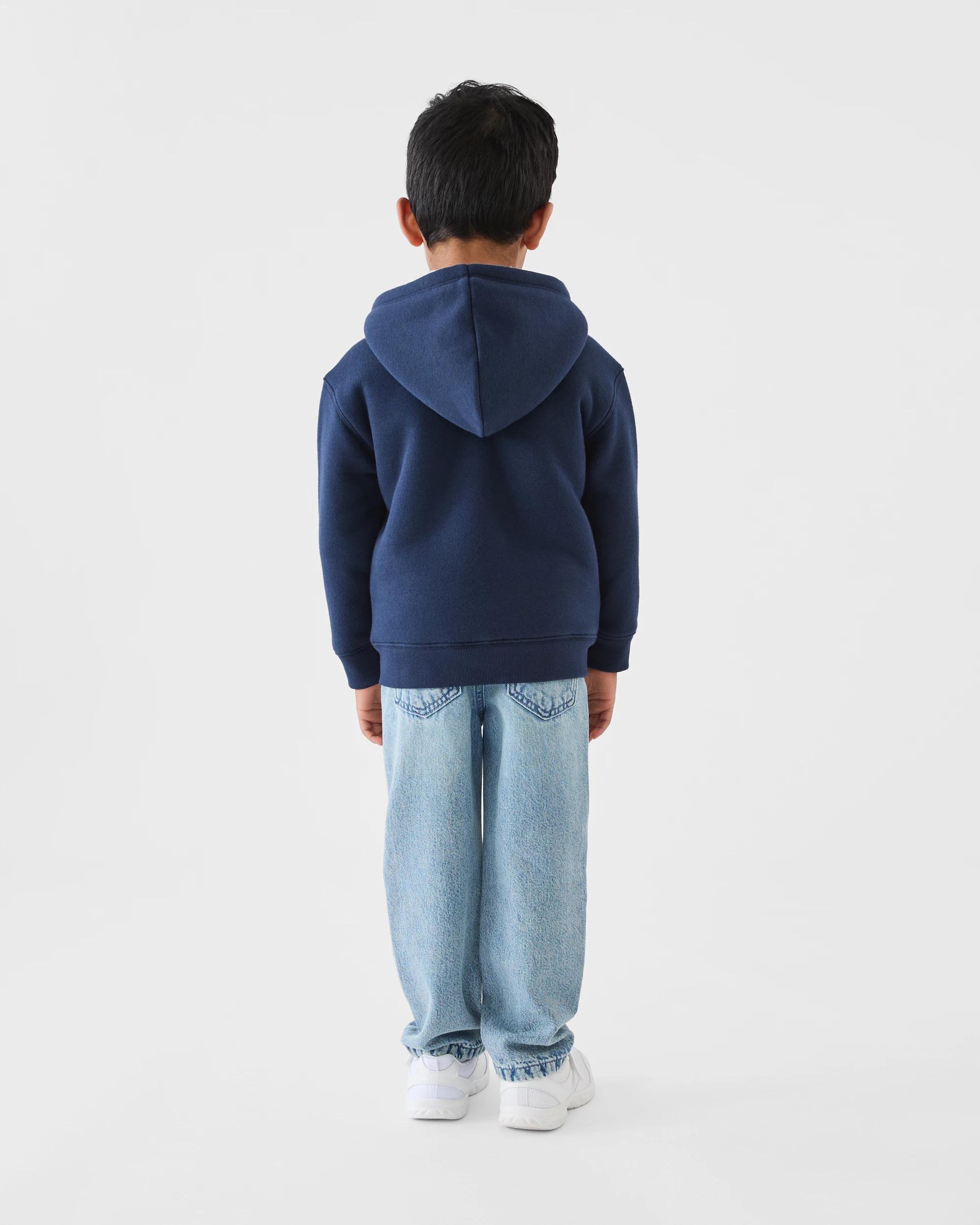 9 Sherpa Lined Hoodie Dress Navy, 9 of 9