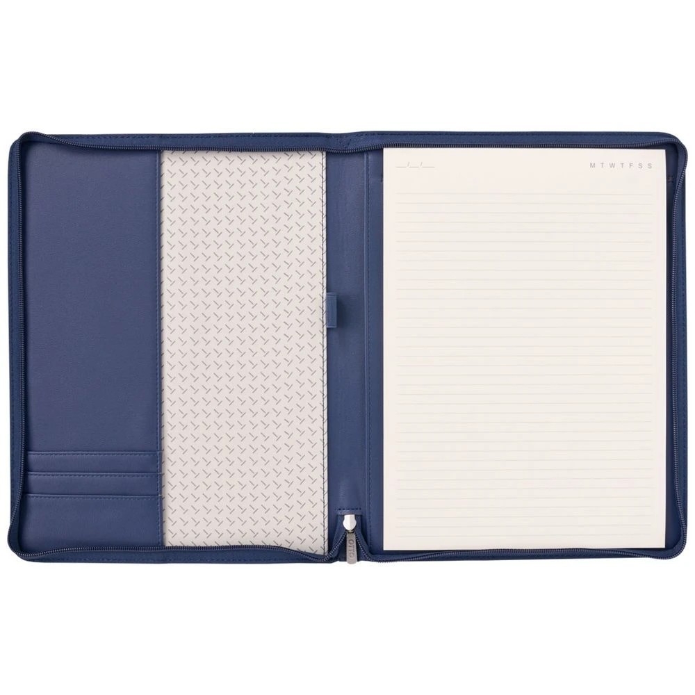 2 Otto A4 Zipper Compendium Blue, 2 of 3