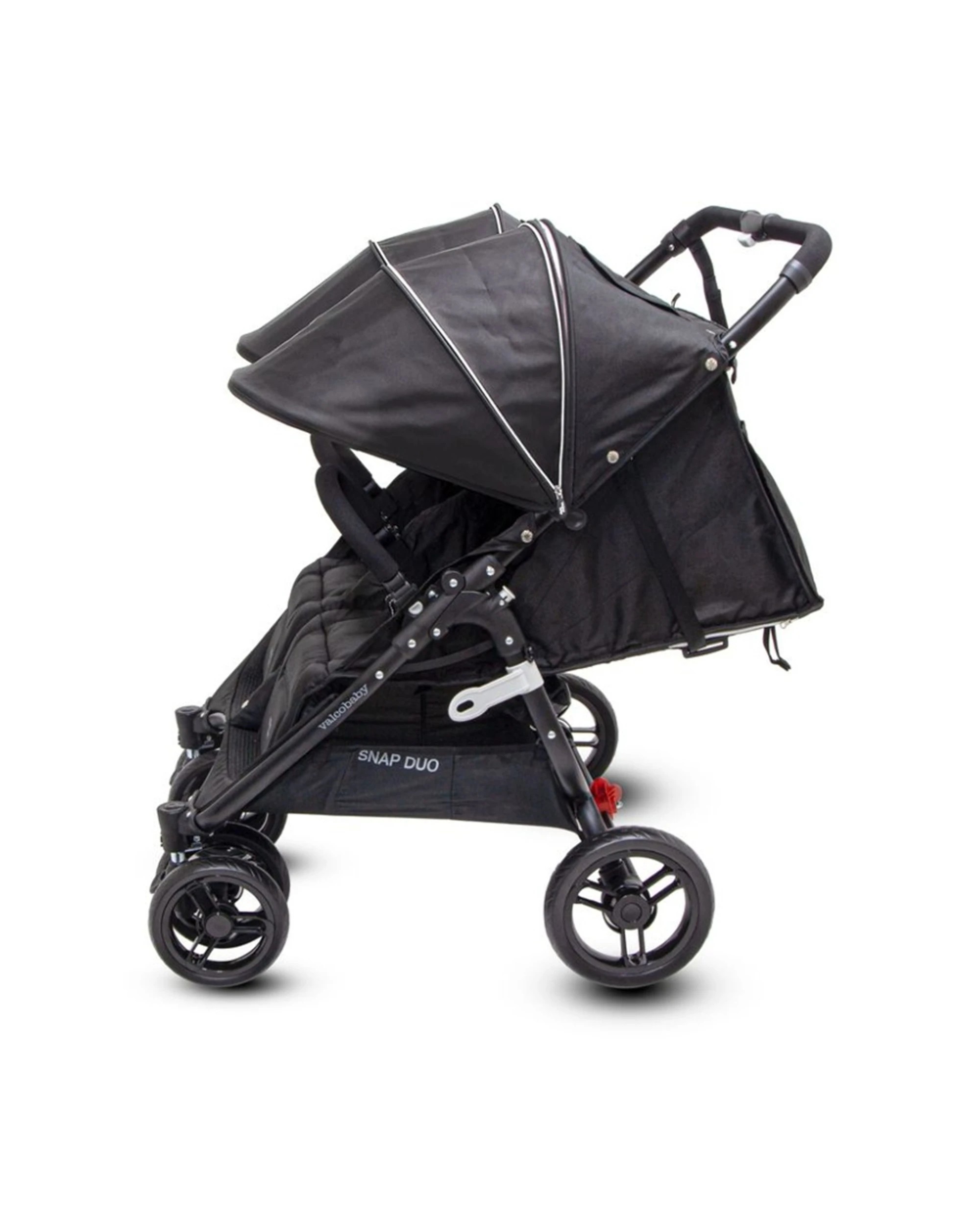 2 Valcobaby Snap Duo Double Stroller Pram Lightweight Easy Fold Travel - Black, 2 of 8