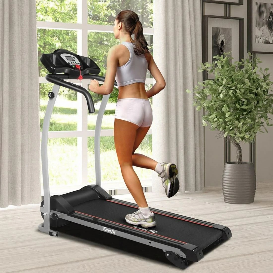 9 Everfit Treadmill Electric Home Gym Fitness Exercise Machine Foldable 360mm - Black, 9 of 9