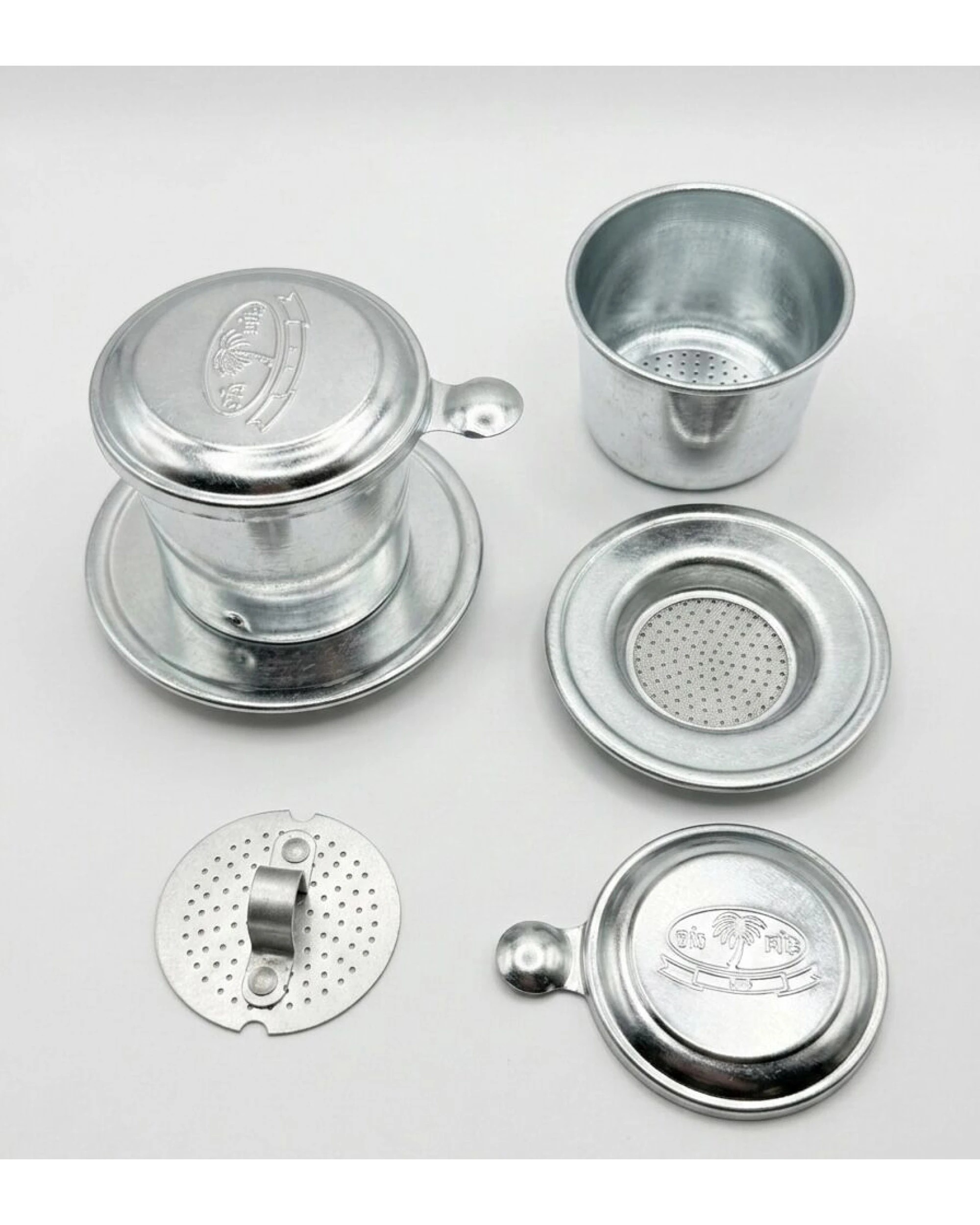 2 BR Home Aluminium Vietnam Vietnamese Coffee Simple Drip Filter Maker Infuser Home (Phin) - 7cm Diameter, 2 of 2