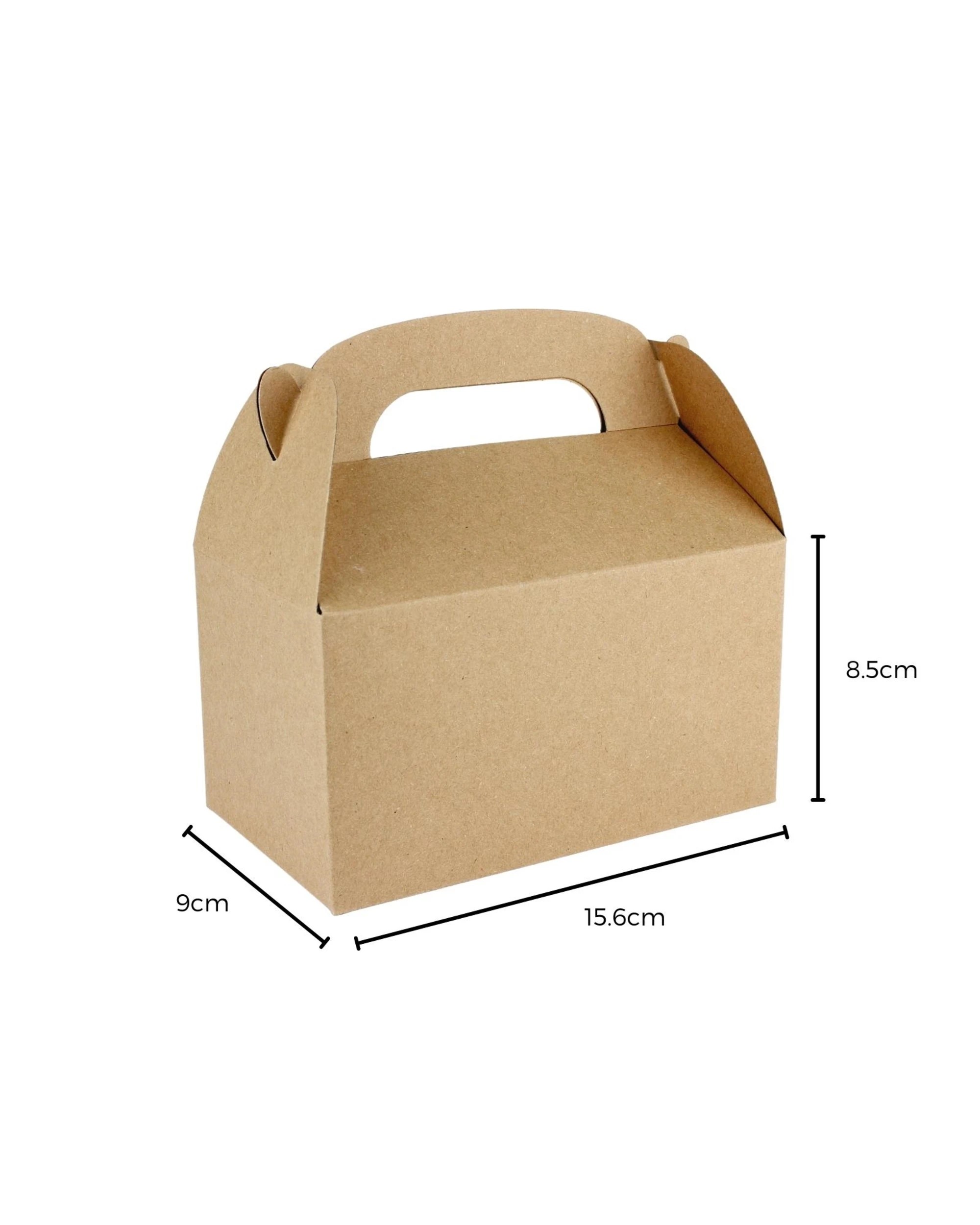 2 Partyrama Brown Kraft Lolly/Treat Boxes with Handle Pack of 6 - Kraft Brown, 2 of 2