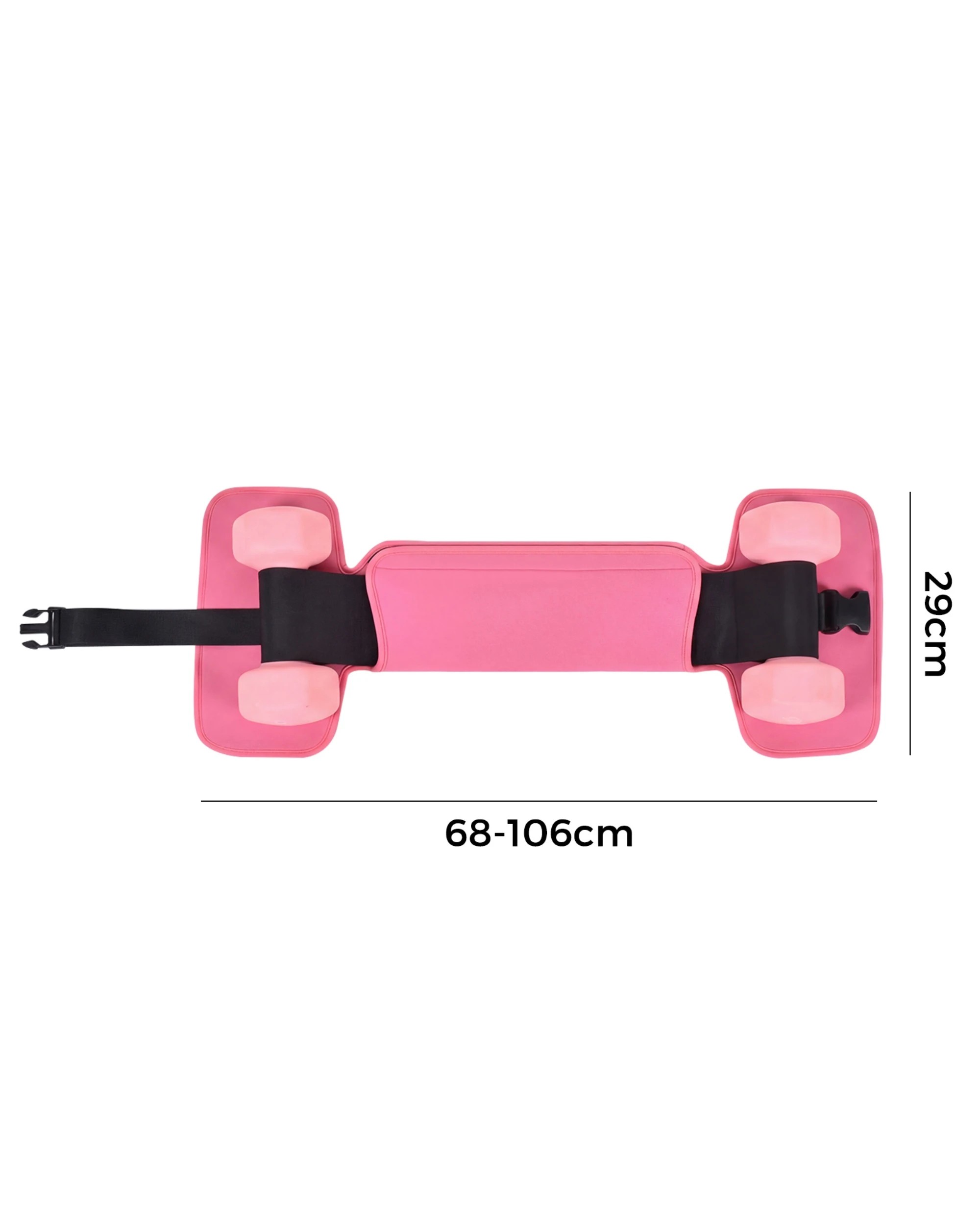 3 Advwin Hip Thrust Belt for Dumbbells & Kettlebells Adjustable Glute Bridge Strap Rose Red - Pink, 3 of 6