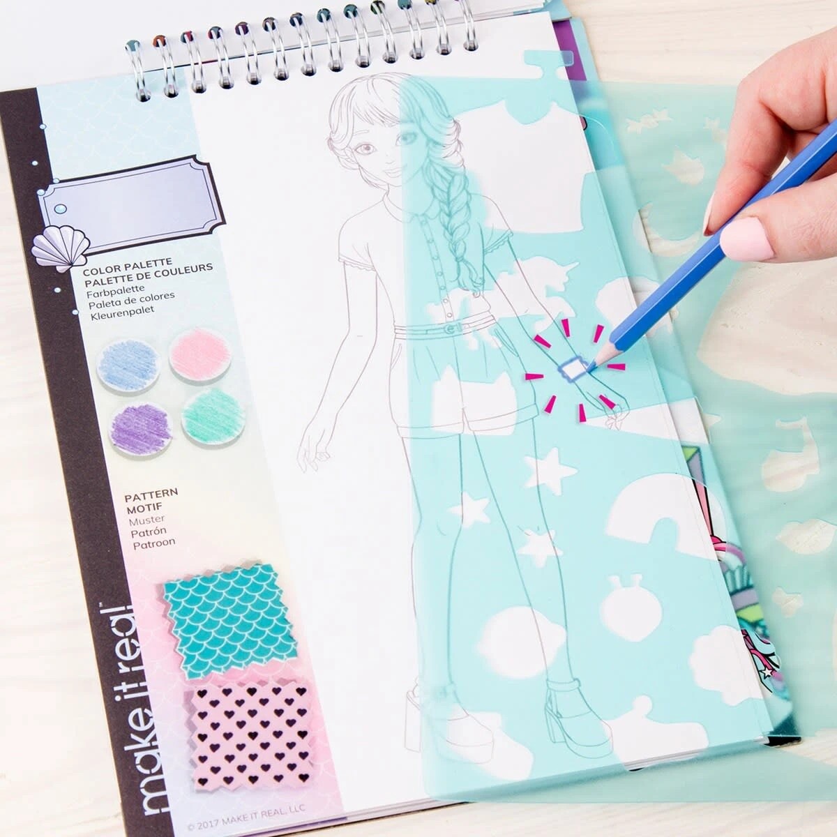 7 Make It Real Fashion Design Sketch Book - Assorted, 7 of 10