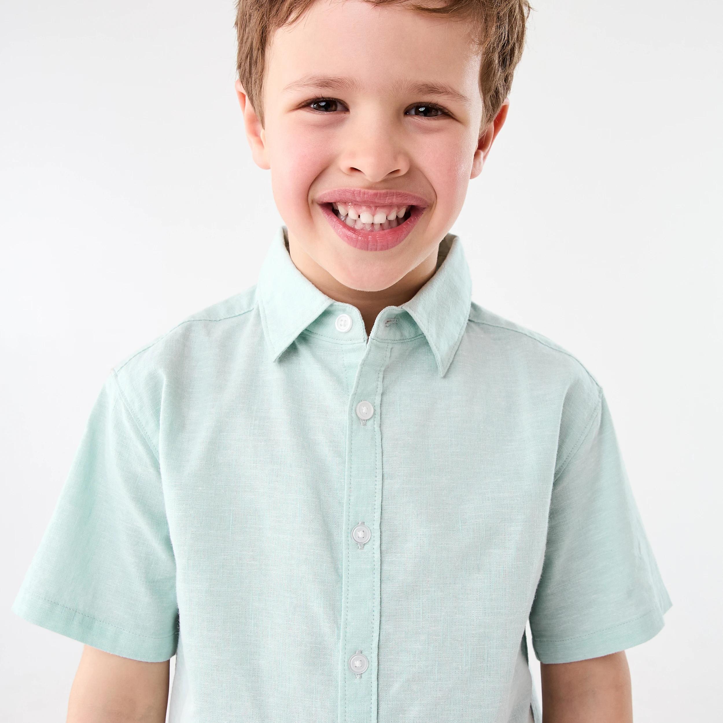 3 Linen Blend Shirt DUSTY EGGSHELL, 3 of 7