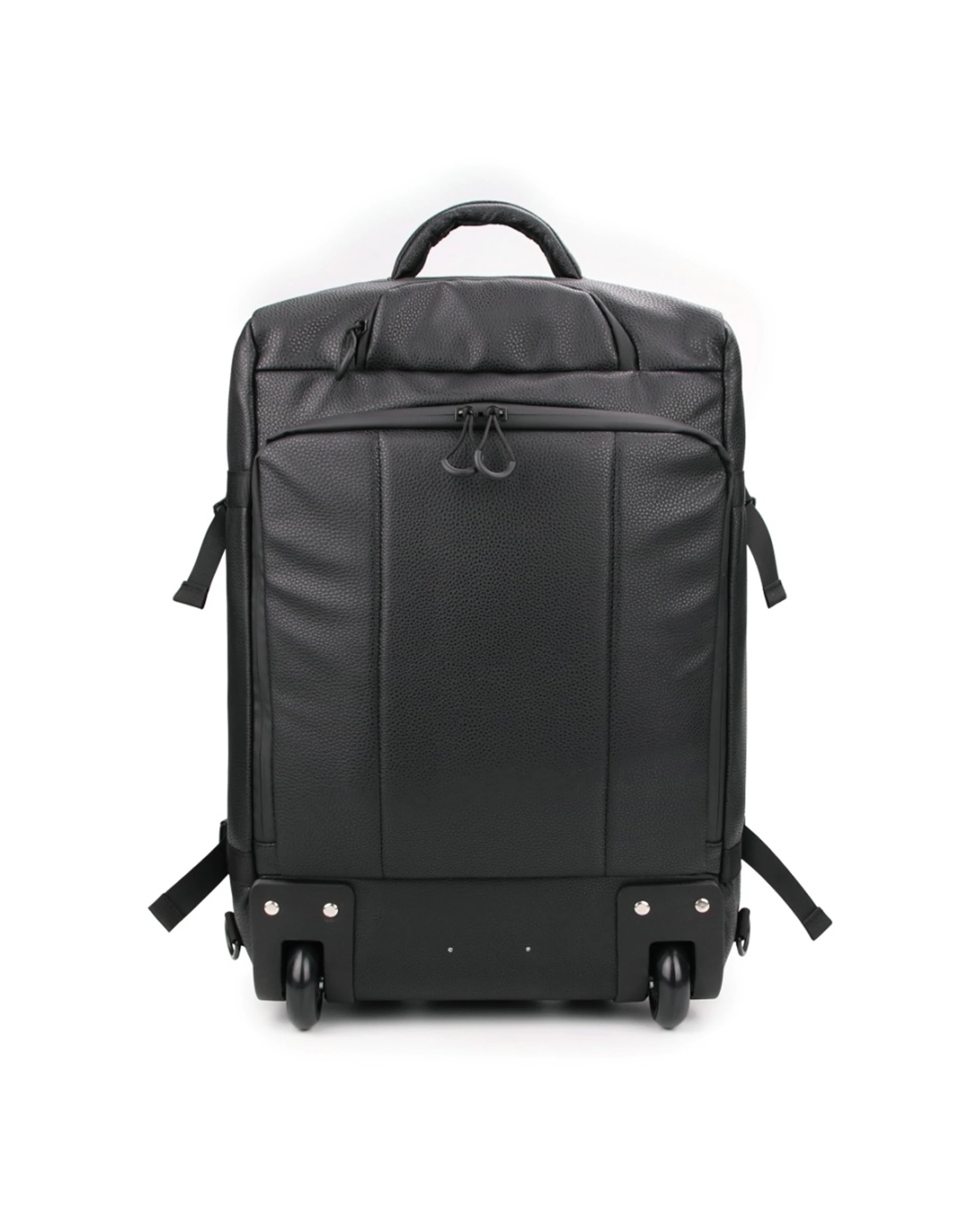 5 Men's Republic Carryon Travel Bag Soft Pebble Cow Hide Faux Leather 55cm - Grey, 5 of 7