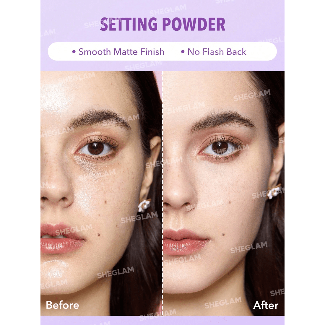 4 SHEGLAM Insta-Ready Face & Under Eye Setting Powder Duo - Taro, 4 of 7