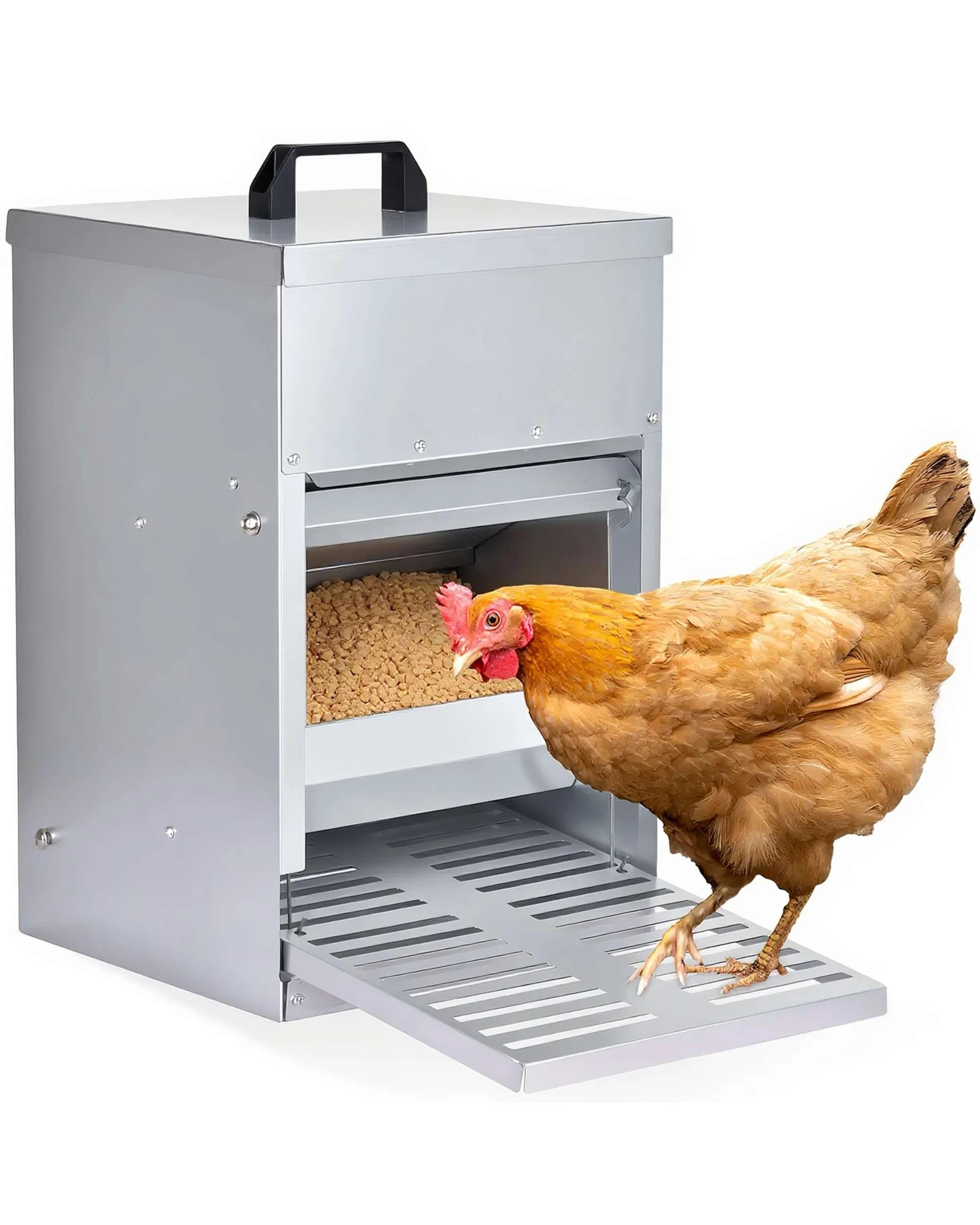 1 Advwin 50LB Automatic Chicken Feeder Chicken Treadle Feeder, 1 of 5