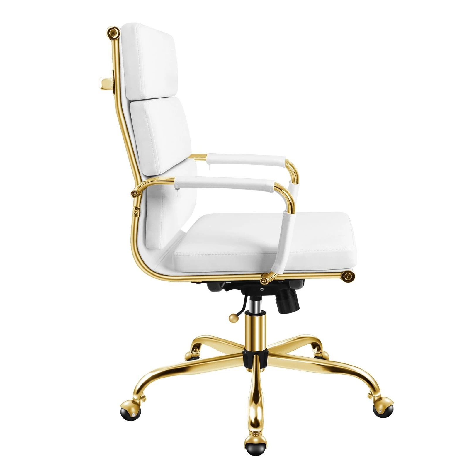 7 Alfordson Office Chair Ergonomic Paddings Executive Computer Work Seat High Back - White, 7 of 10