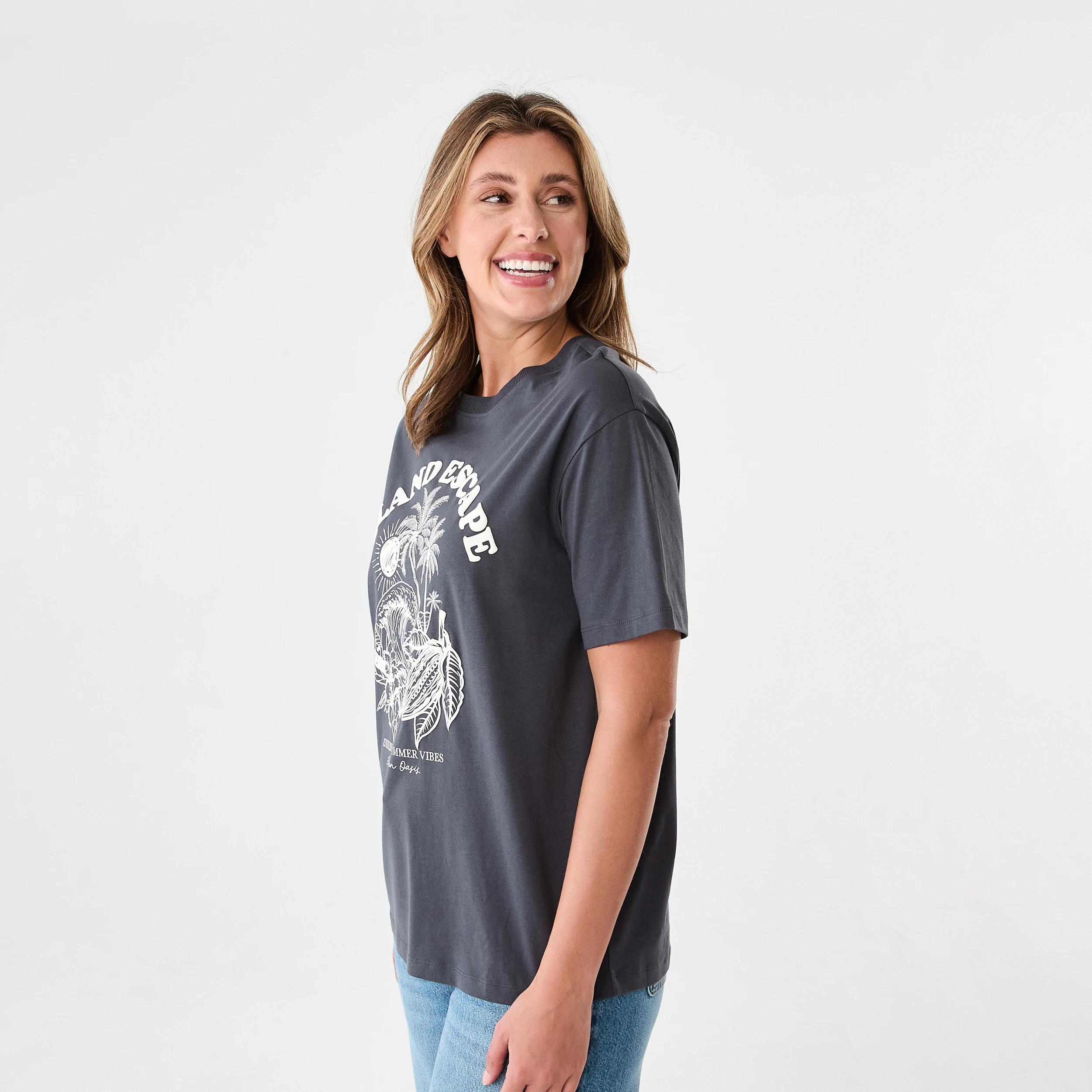 2 Short Sleeve Oversized Boyfriend T-shirt Island, 2 of 5