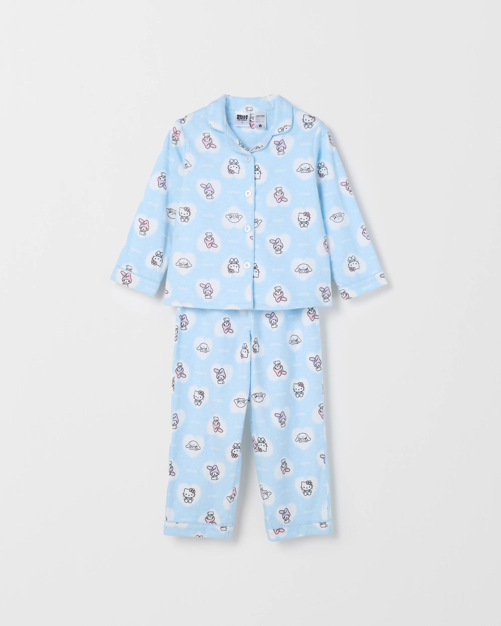 6 Hello Kitty Australian Cotton Flannel Younger Girls Pyjama Set HELLO KITTY, 6 of 9