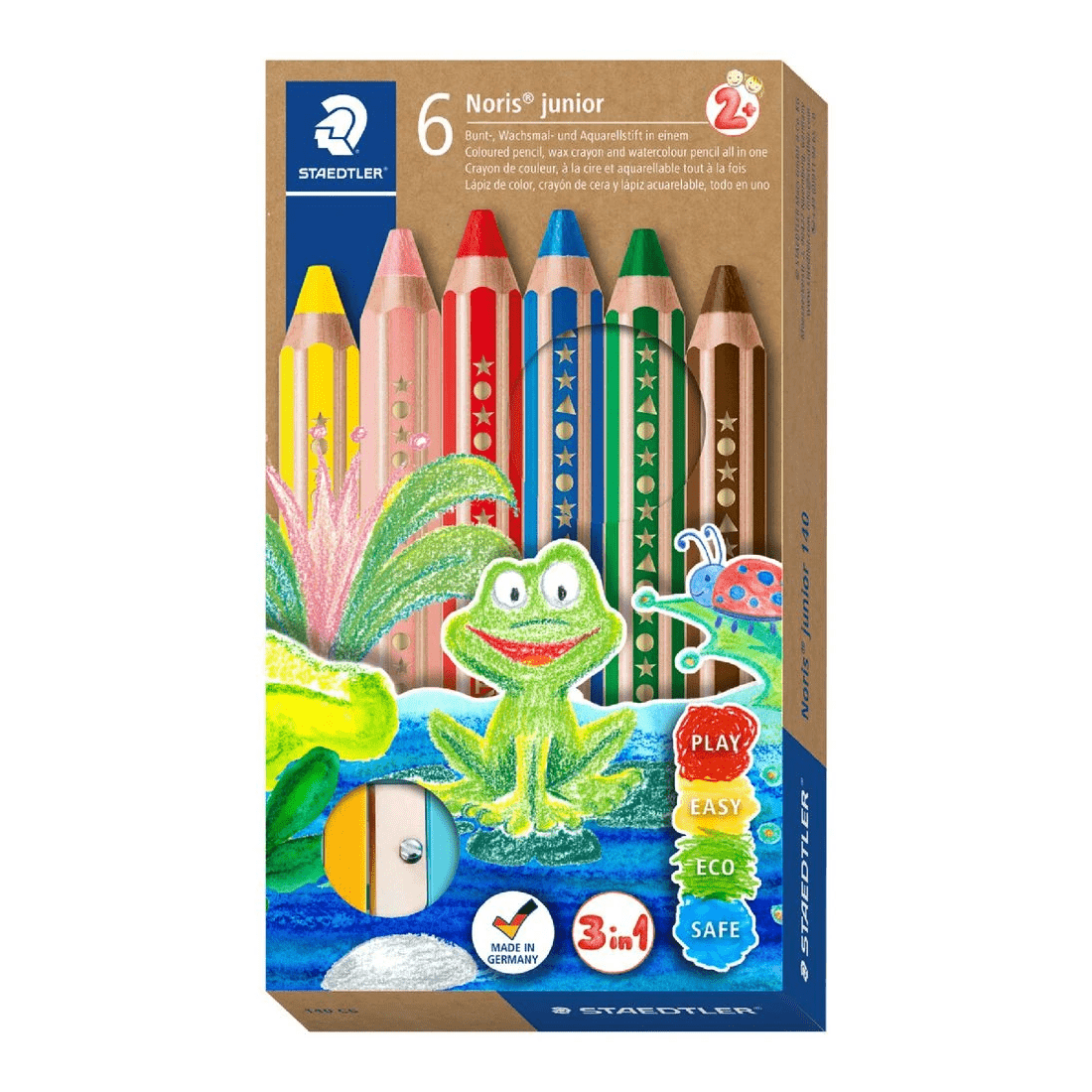 1 Staedtler Noris Junior 3-in-1 Pencils 6 Pack, 1 of 10