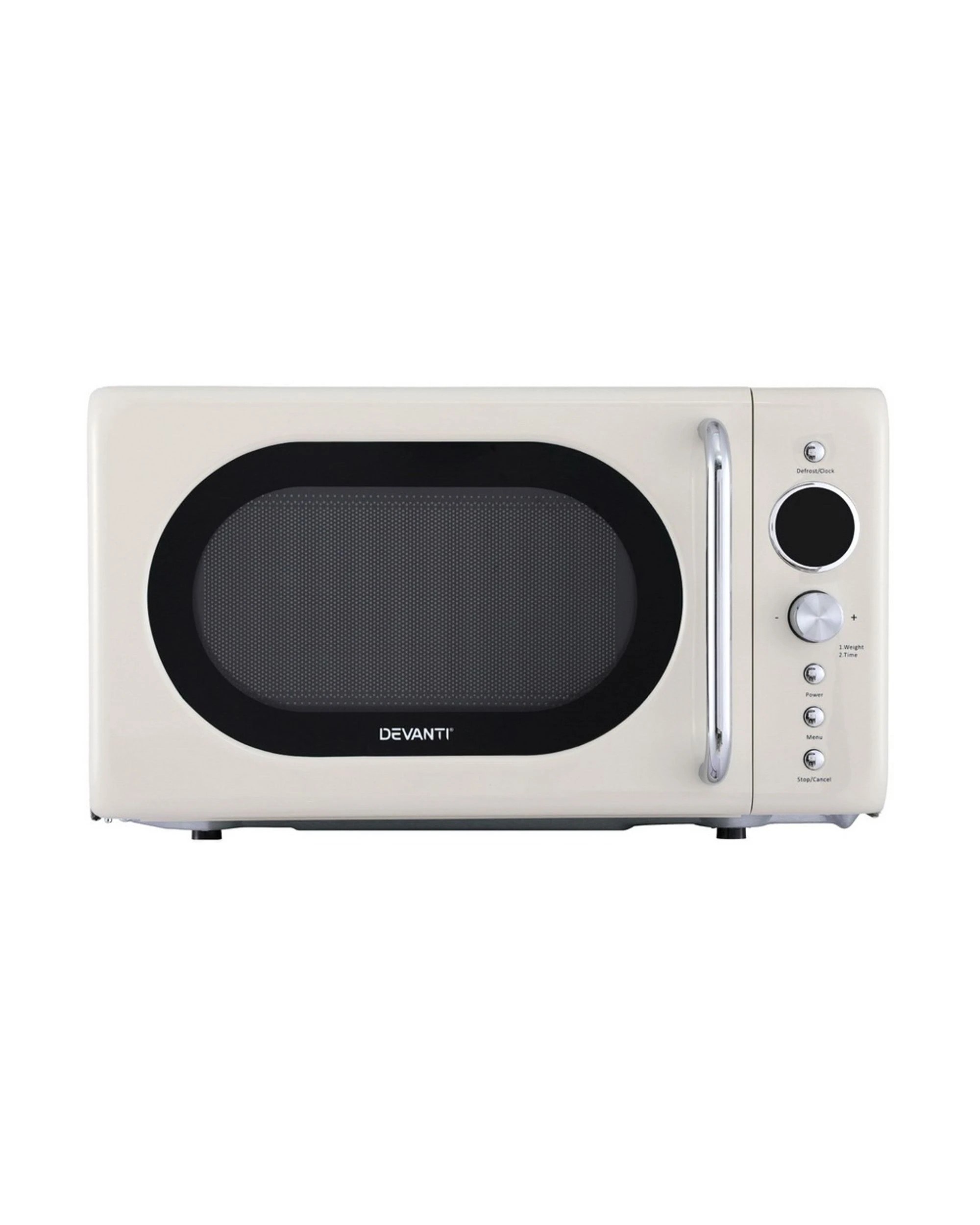 3 Devanti 20L Microwave Oven 700W Cream - White, 3 of 7