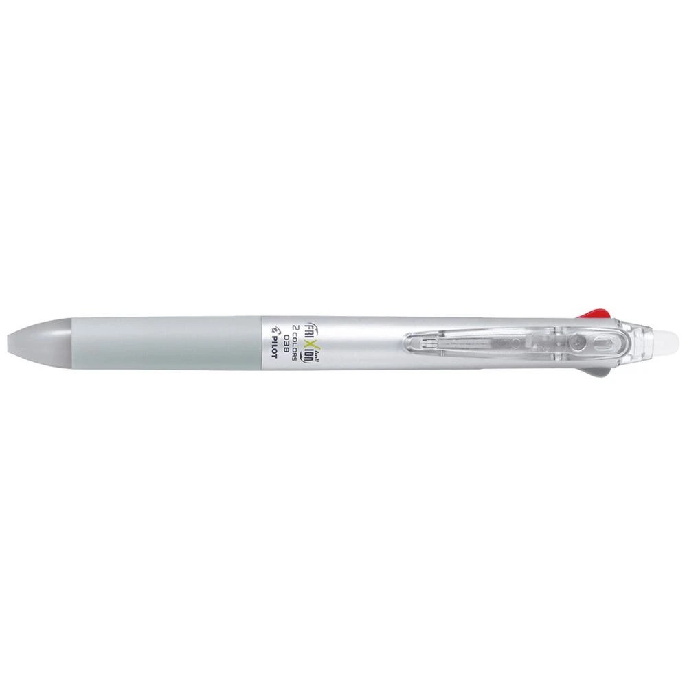 1 PILOT Frixion 2 Colour Erasable Gel Pen 0.38mm Silver, 1 of 1