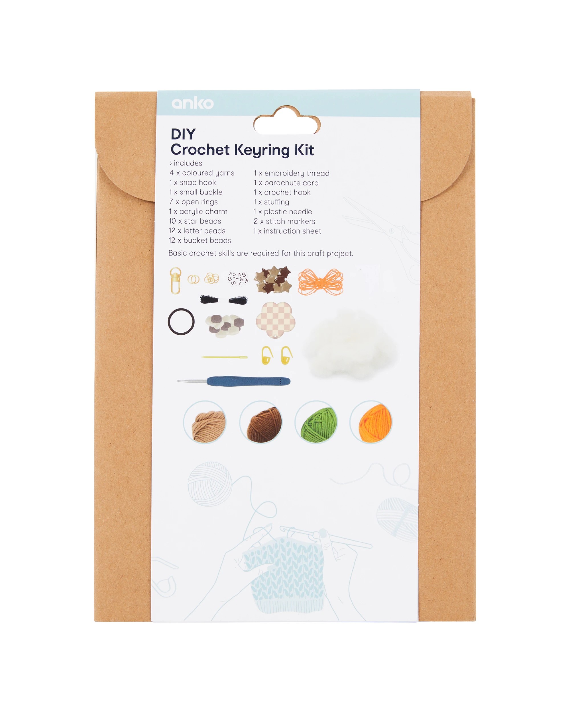 3 DIY Crochet Keyring Kit - Capybara, 3 of 3
