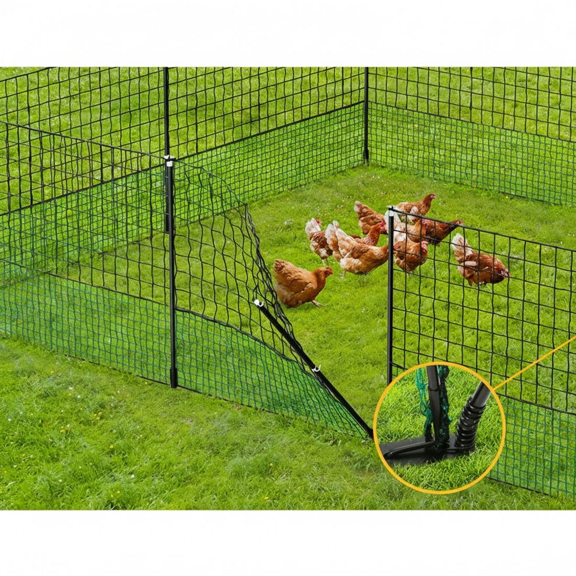 6 i.Pet Chicken Fence Electric Poultry Netting - Multi, 6 of 7