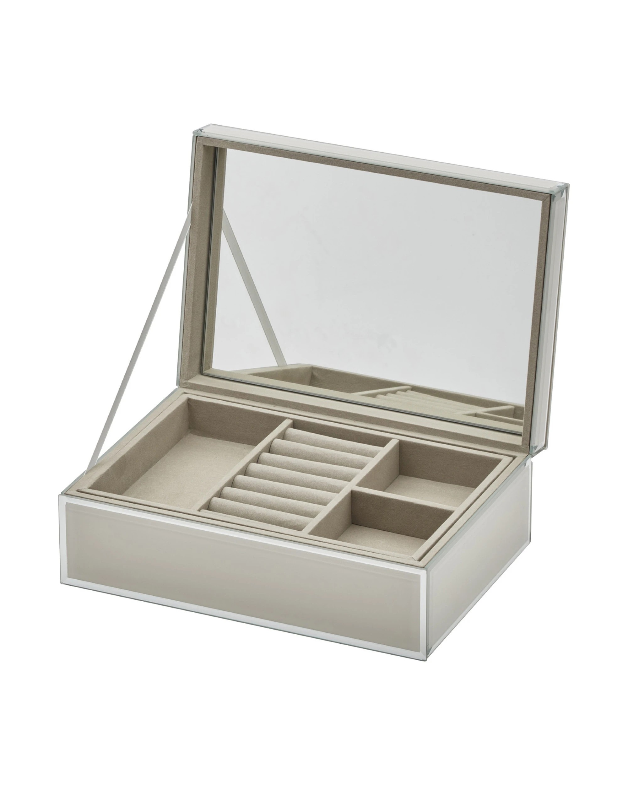 3 One Six Eight London Sara Jewellery Box - Nude - L - Beige, 3 of 6