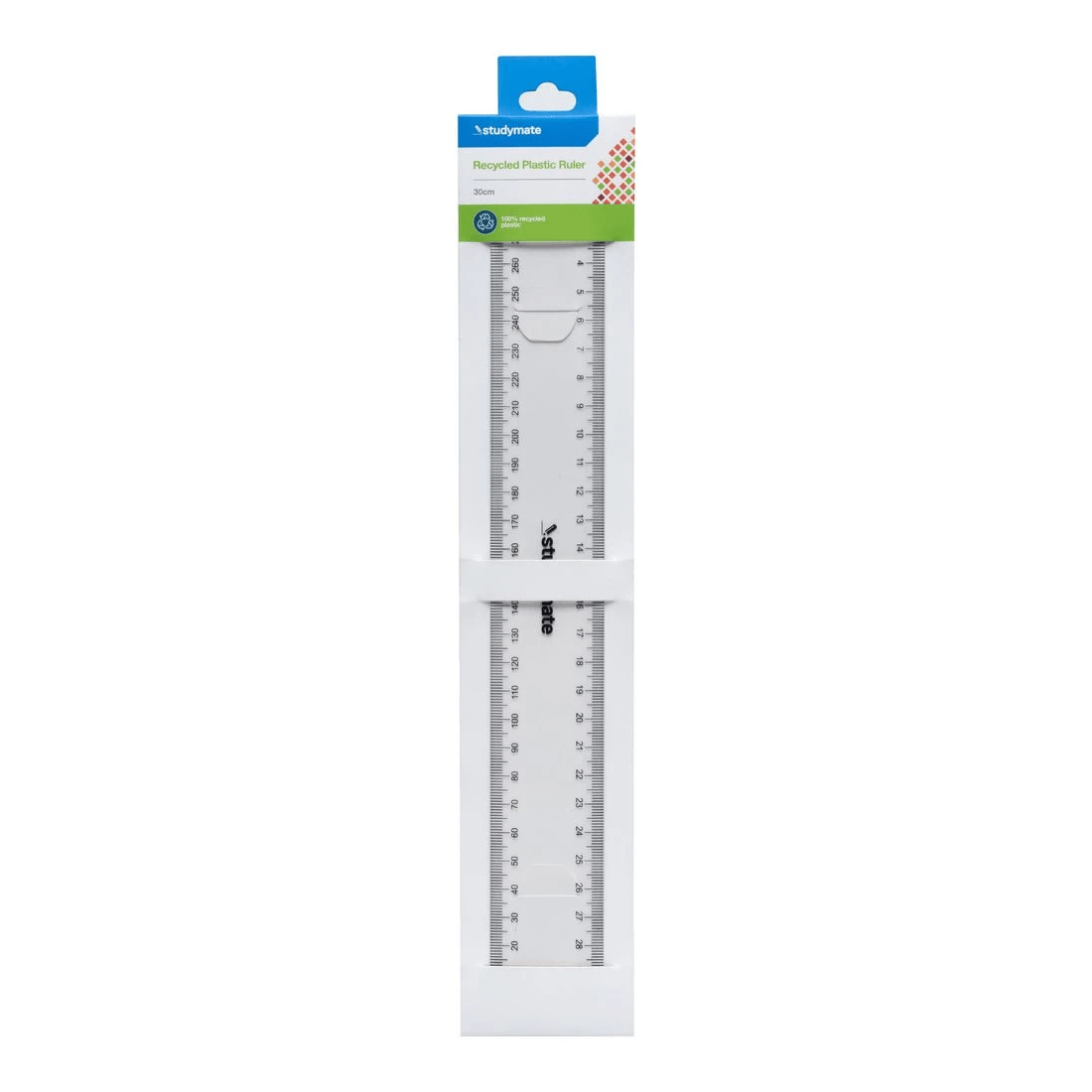 2 Studymate Plastic Ruler 30cm Clear, 2 of 3