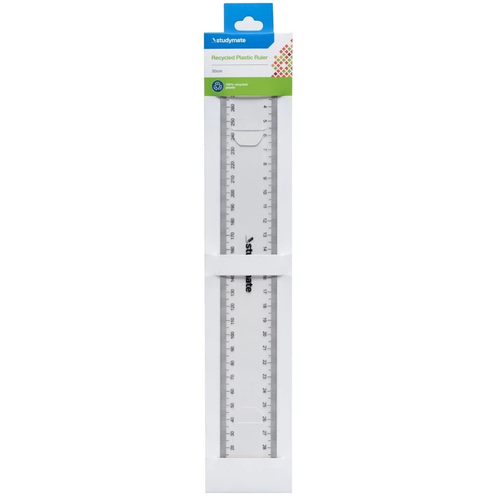 2 Studymate Plastic Ruler 30cm Clear, 2 of 3