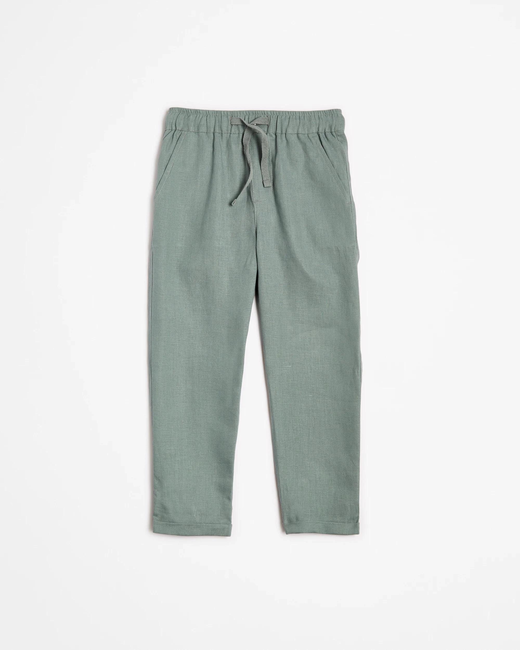 1 Target European Linen Pants GREEN, 1 of 3