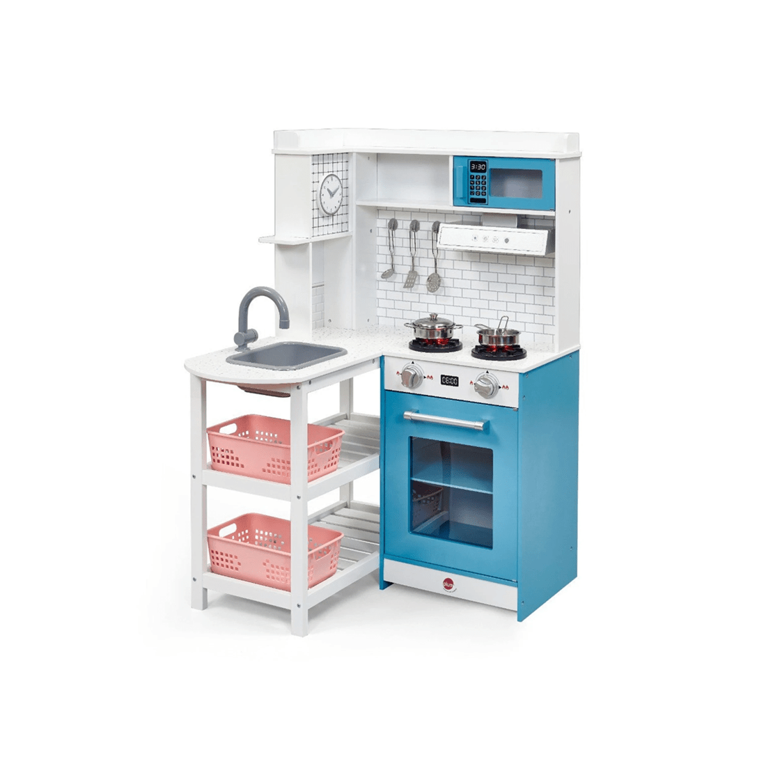 2 Plum Play Au Penne Pantry Wooden Corner Kitchen With Fridge And Accessories
 - Blue, 2 of 8