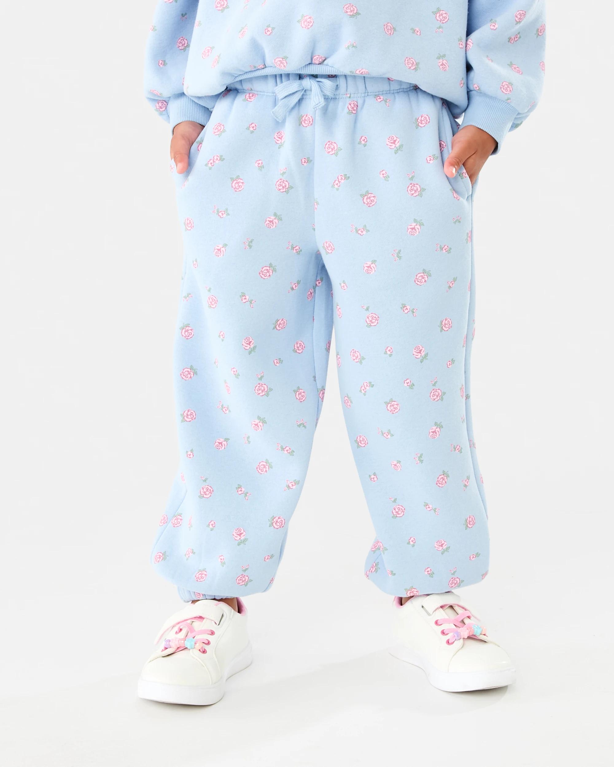 1 All Over Print Trackpants Blu Rose, 1 of 6