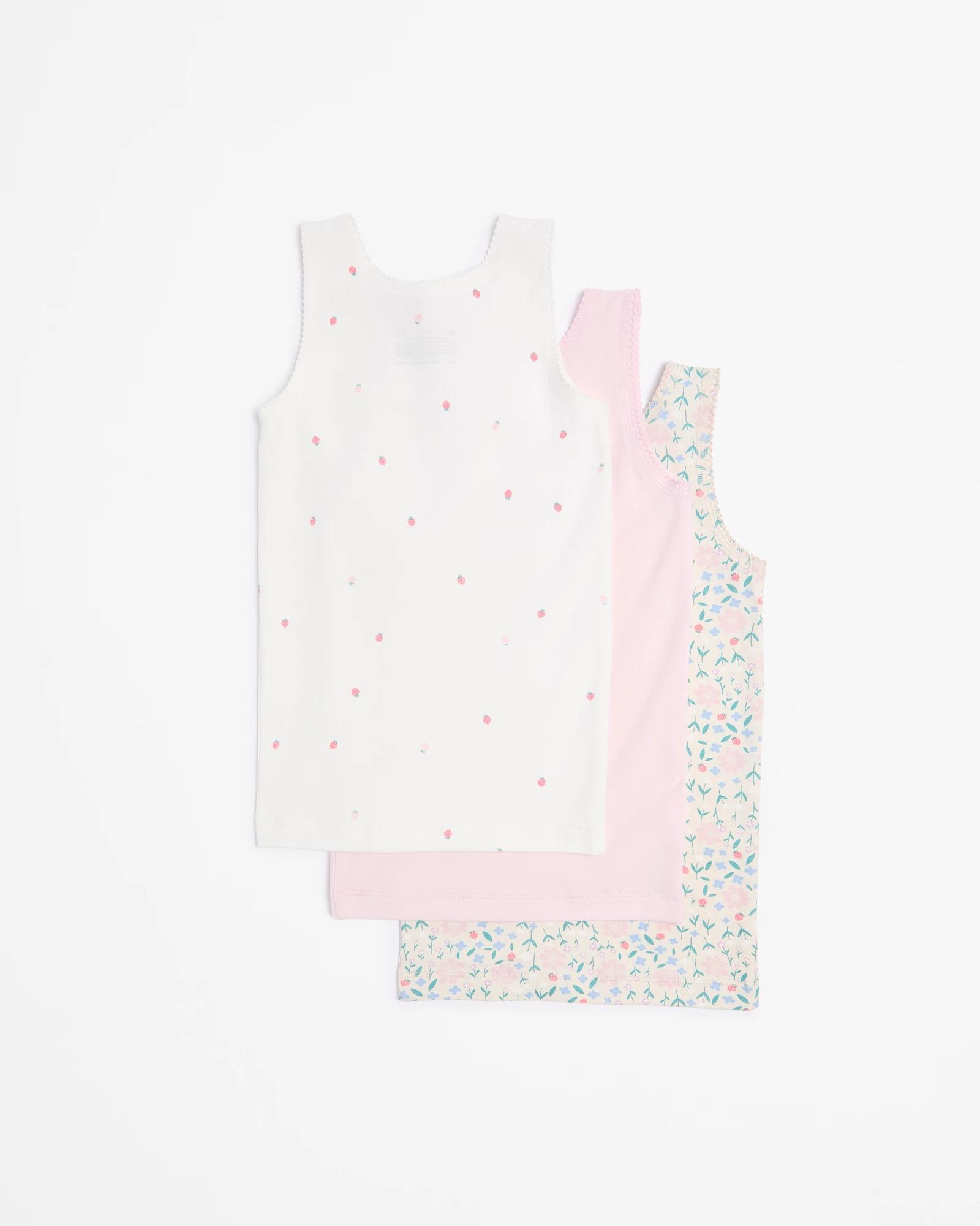 5 Younger Kids Girls Singlet 3 Pack - Maxx DITSY FLORAL/PINK, 5 of 5