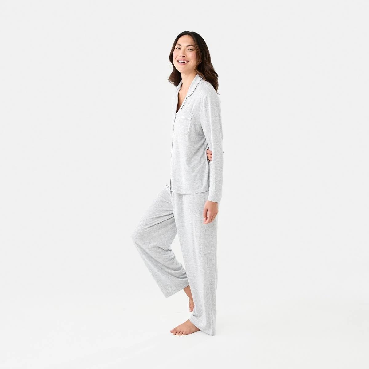 2 Long Sleeve Top and Pants Comfort Pyjama Set SILVER MARLE, 2 of 8