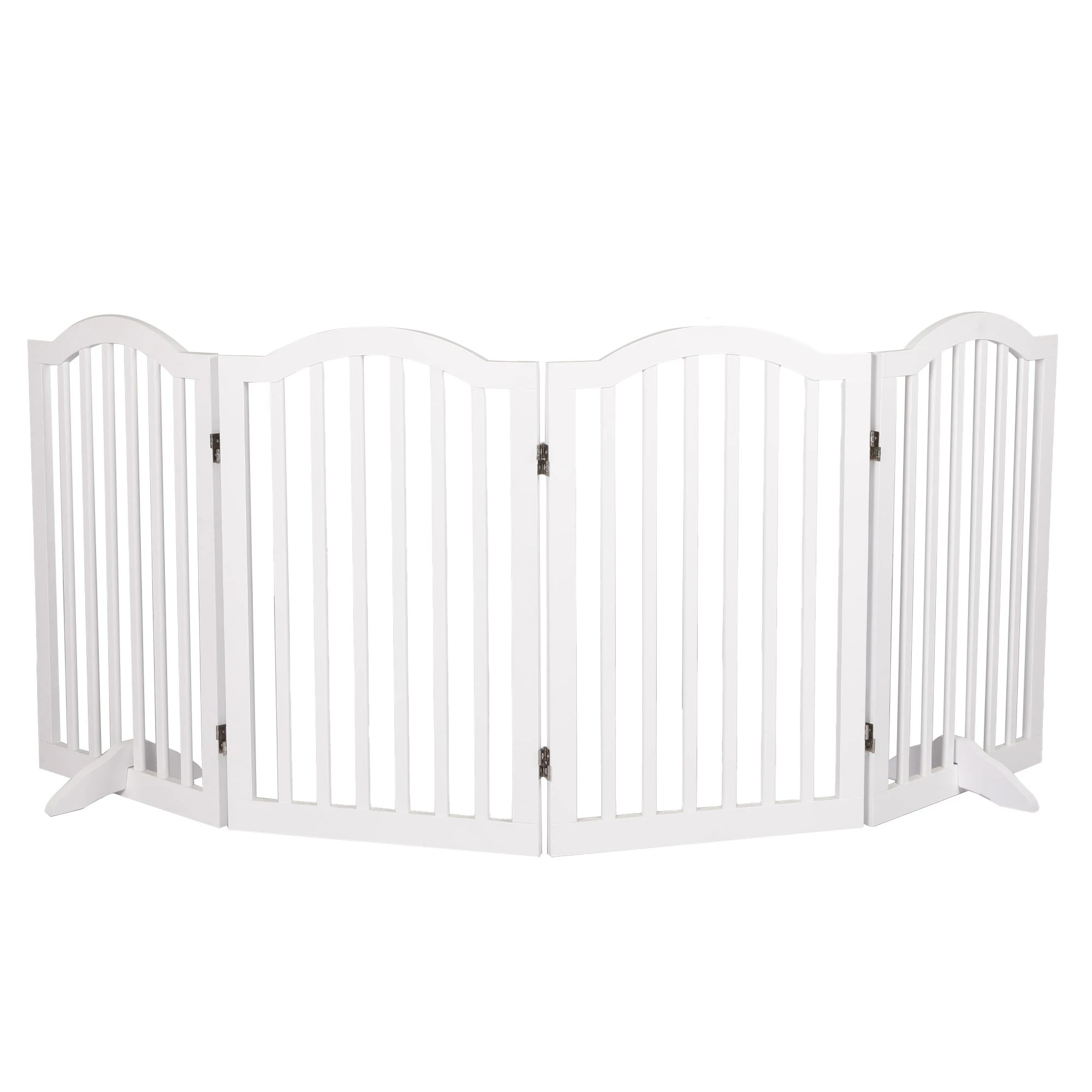 1 Pawz 4 Panel Foldable Pet Gate In Colour - White, 1 of 7